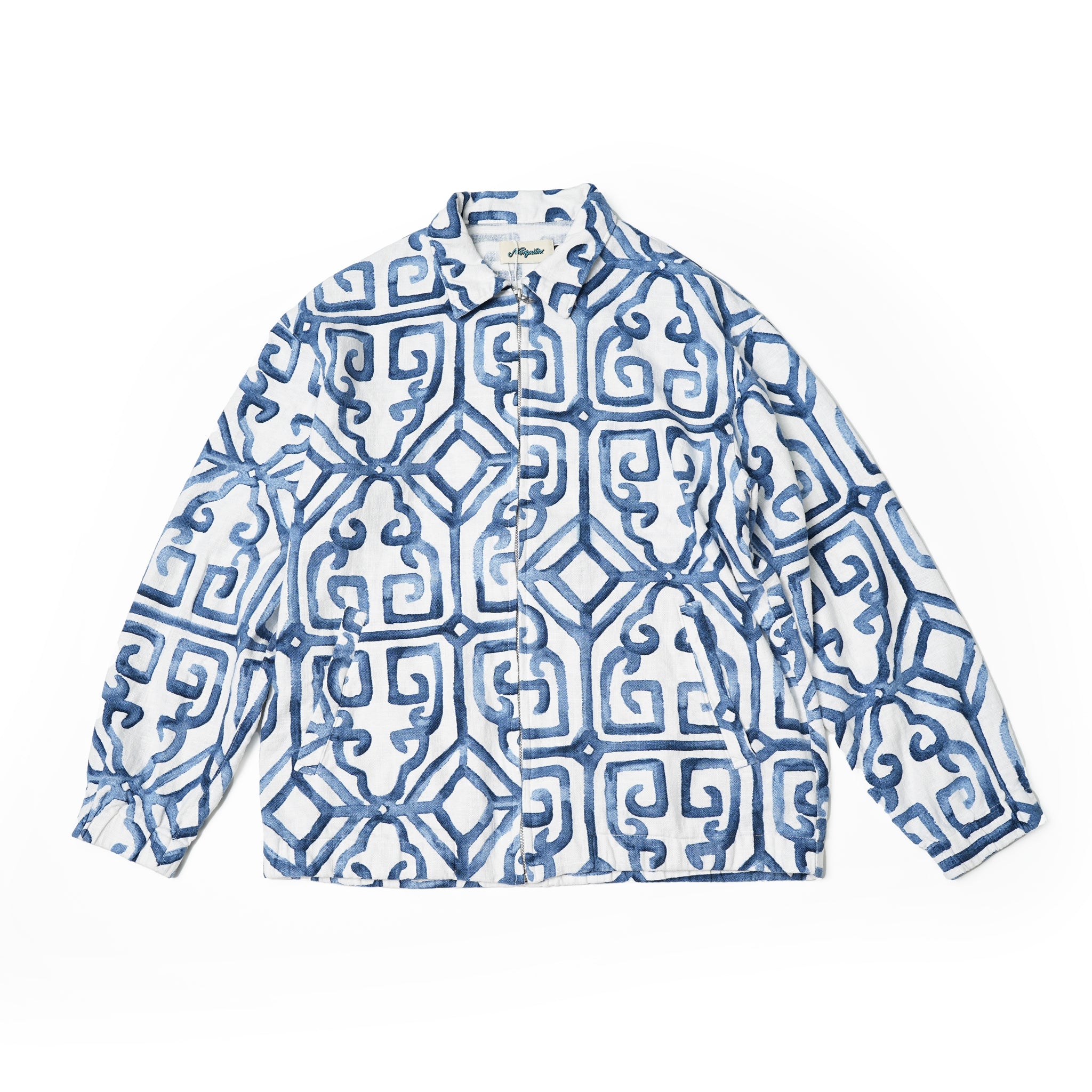 Dead stock fabric setup blouson – Blue | Size:M | NASNGWAM