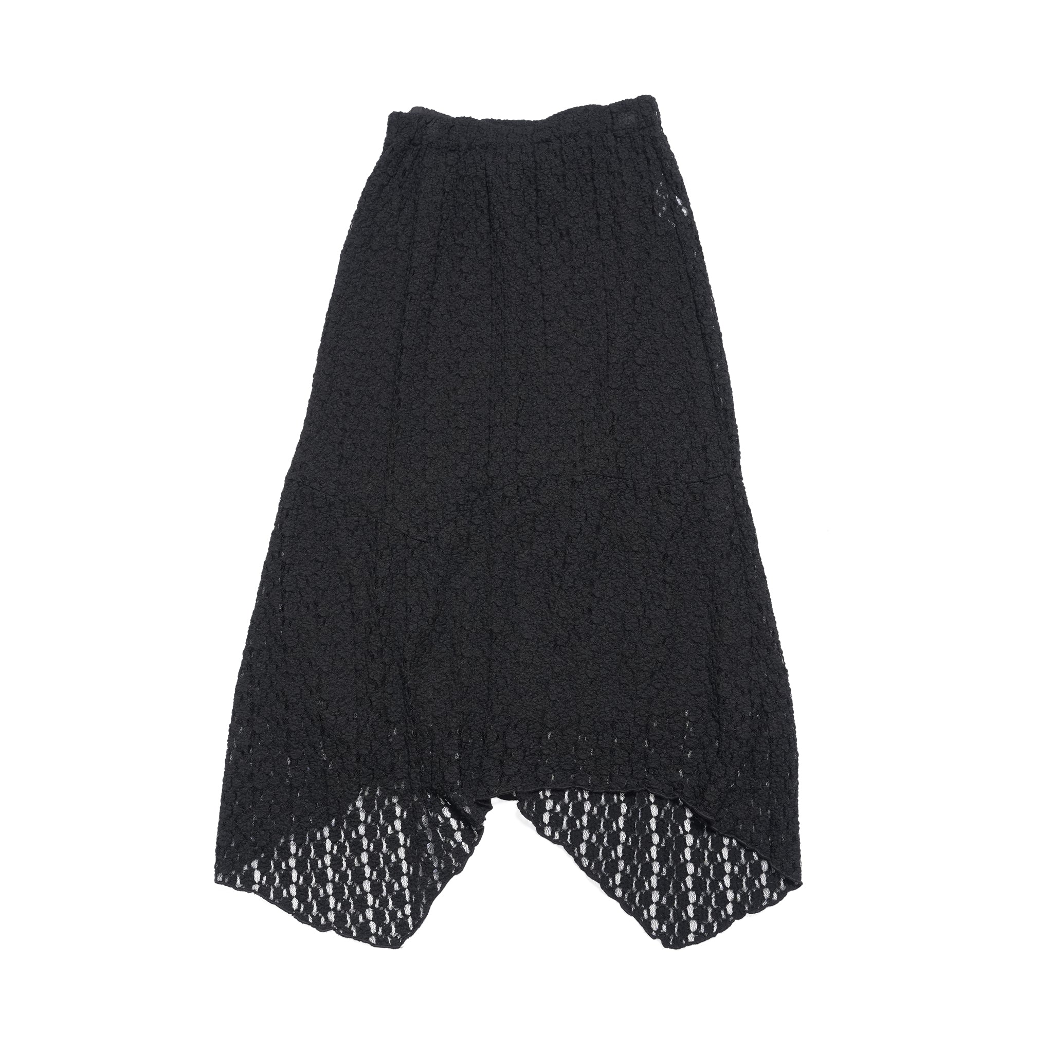 lace asymmetry skirt – Black | WHYTO