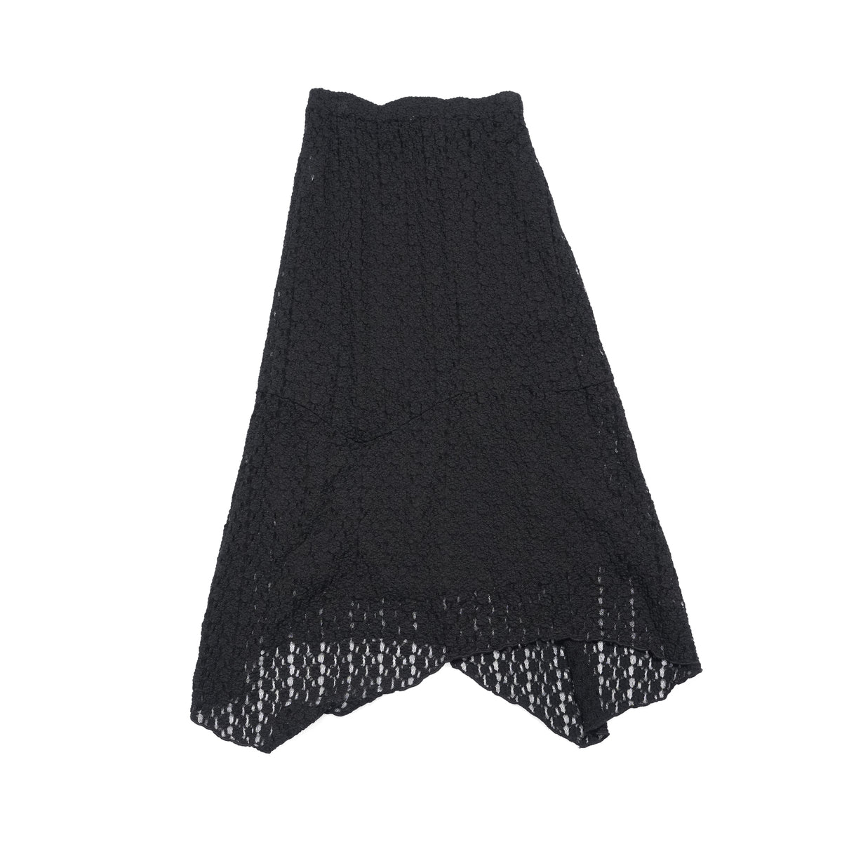 lace asymmetry skirt – Black | WHYTO