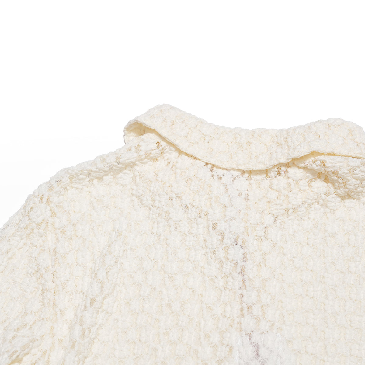 lace button shirt – Ecru | WHYTO
