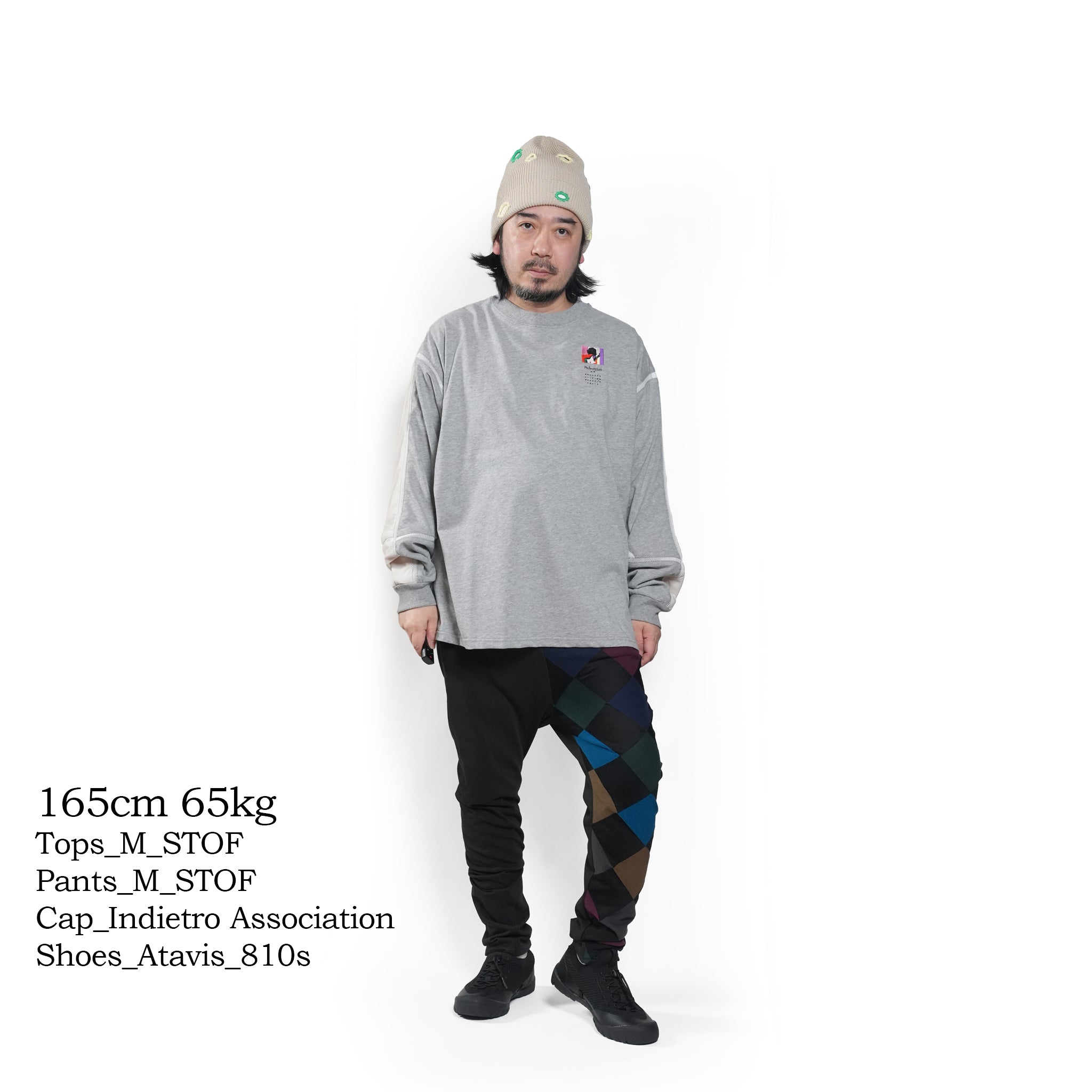 COMPLEXITY BORDER L/S TEE– Grey | STOF