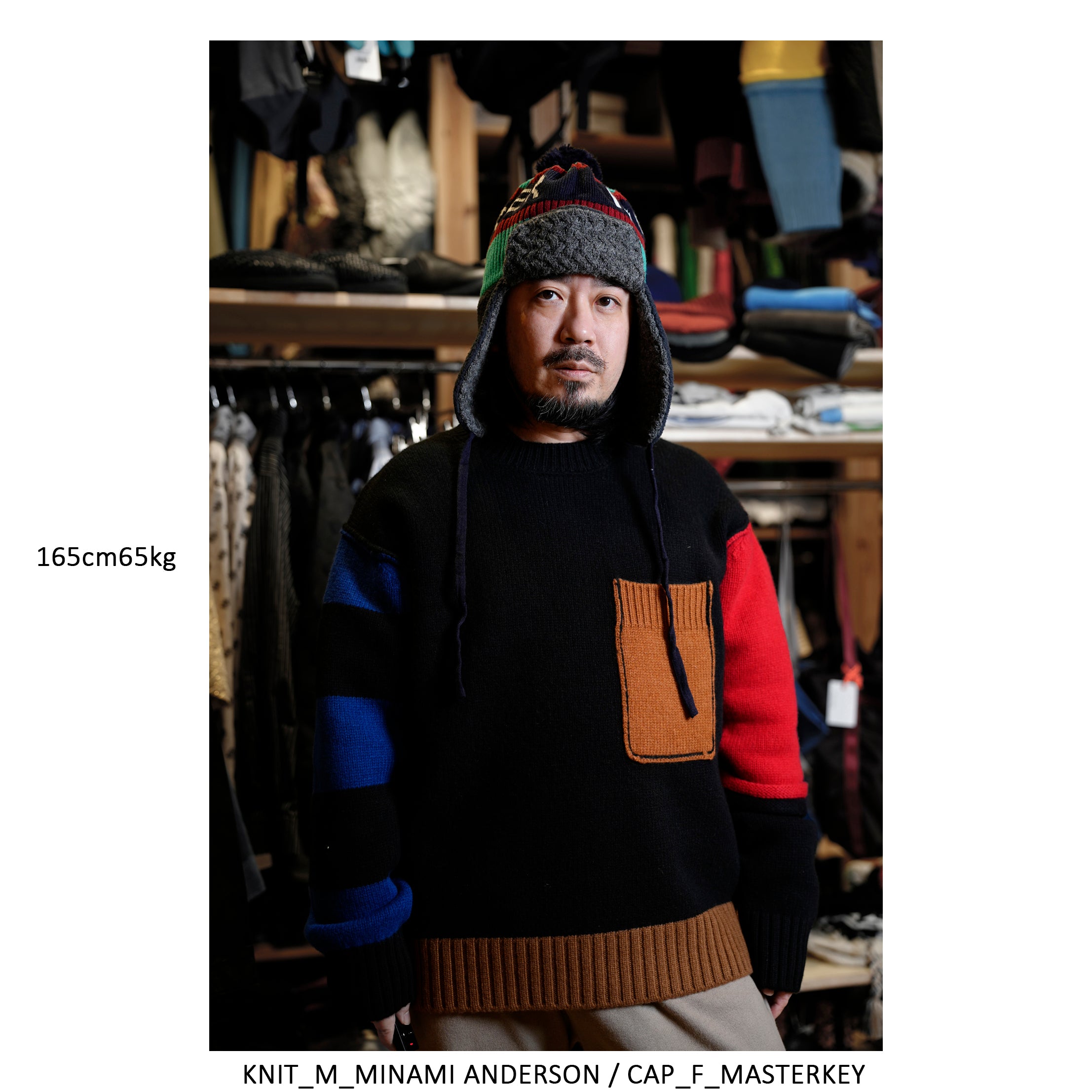 24#08-1030-0_Border | SIX-PATERN KNIT | Color:Border【MINAMI ANDERSON_ミナミアンダーソン】