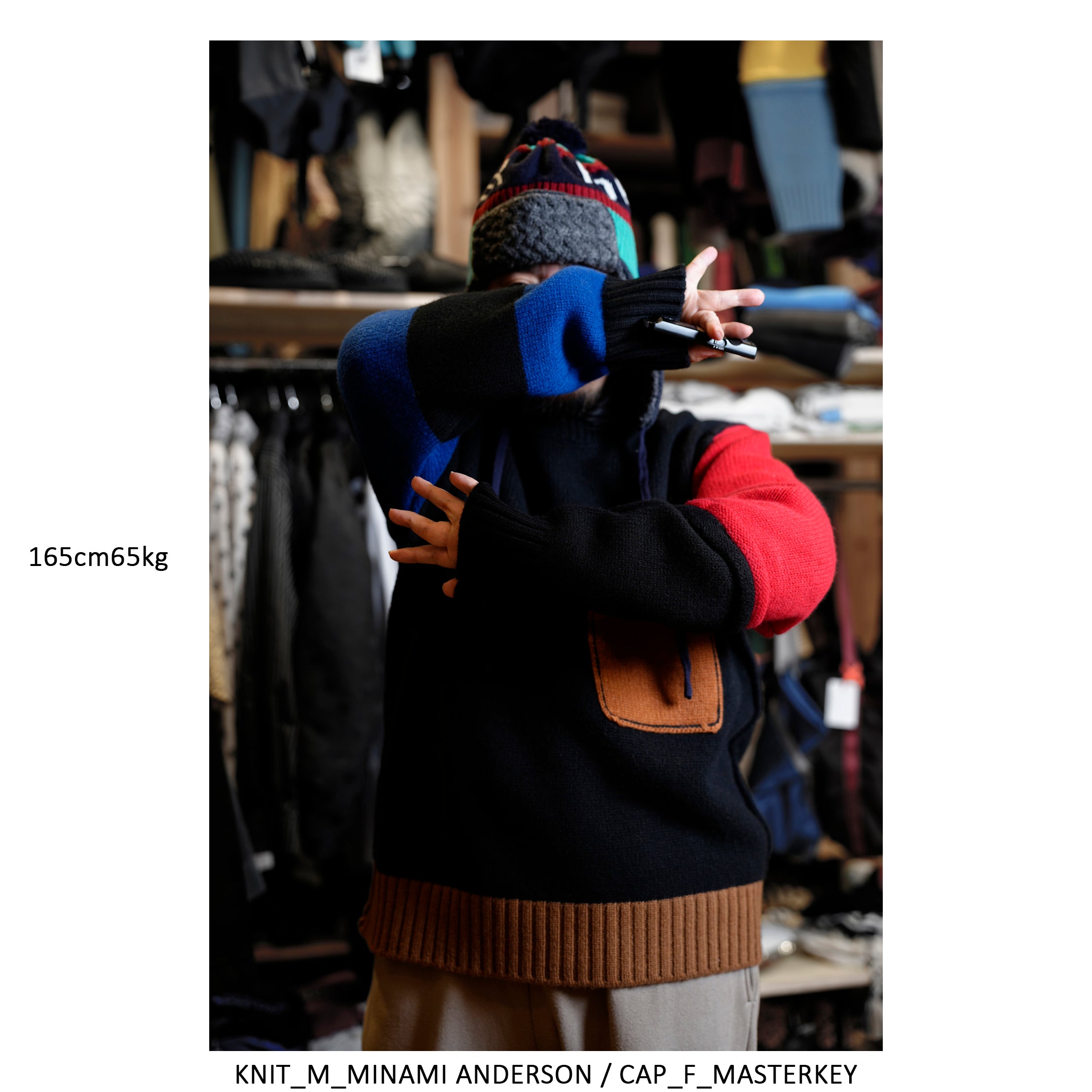 24#08-1030-0_Border | SIX-PATERN KNIT | Color:Border【MINAMI ANDERSON_ミナミアンダーソン】