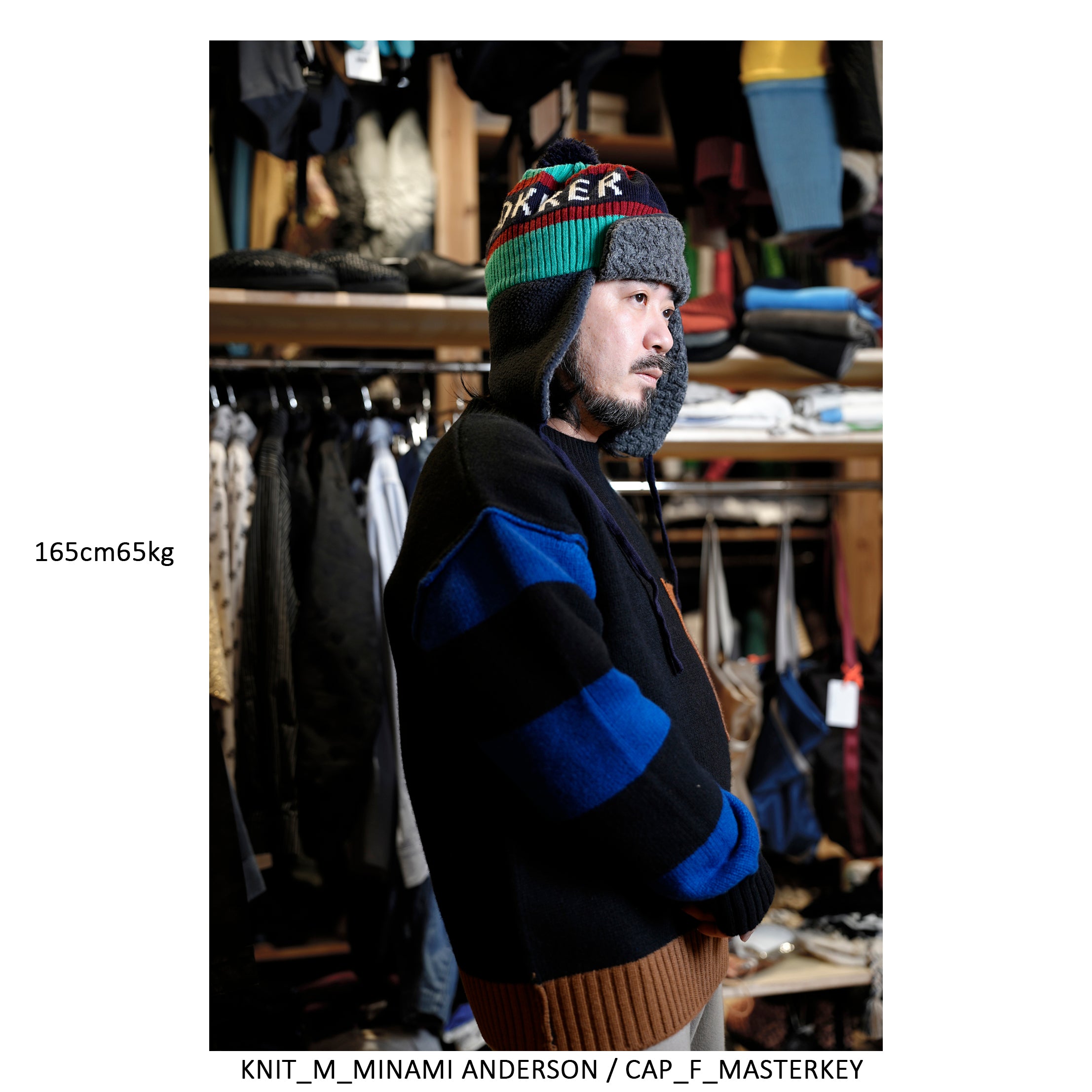 24#08-1030-0_Border | SIX-PATERN KNIT | Color:Border【MINAMI ANDERSON_ミナミアンダーソン】