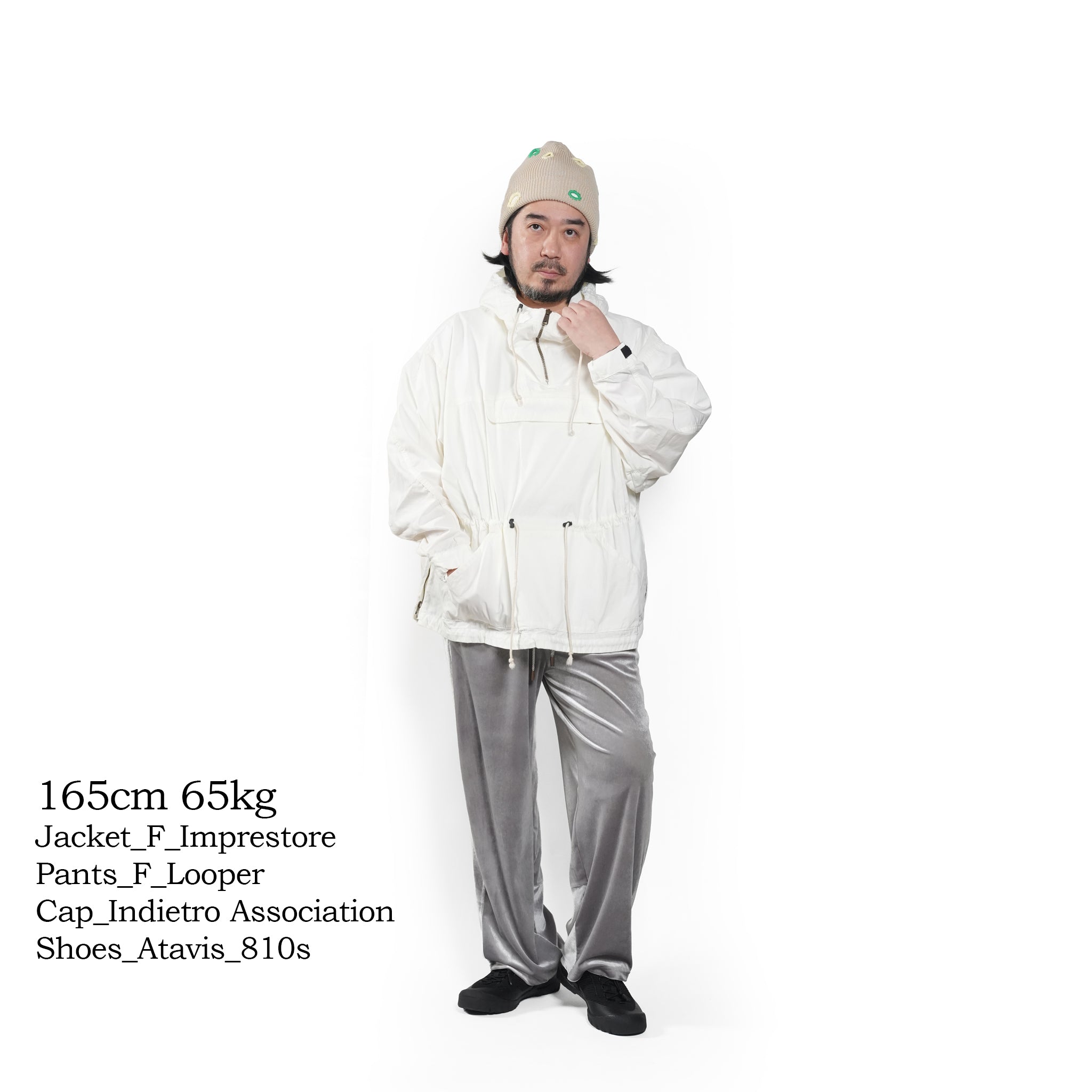 Richie_anorak hoodie – White Poplin | IMPRESTORE