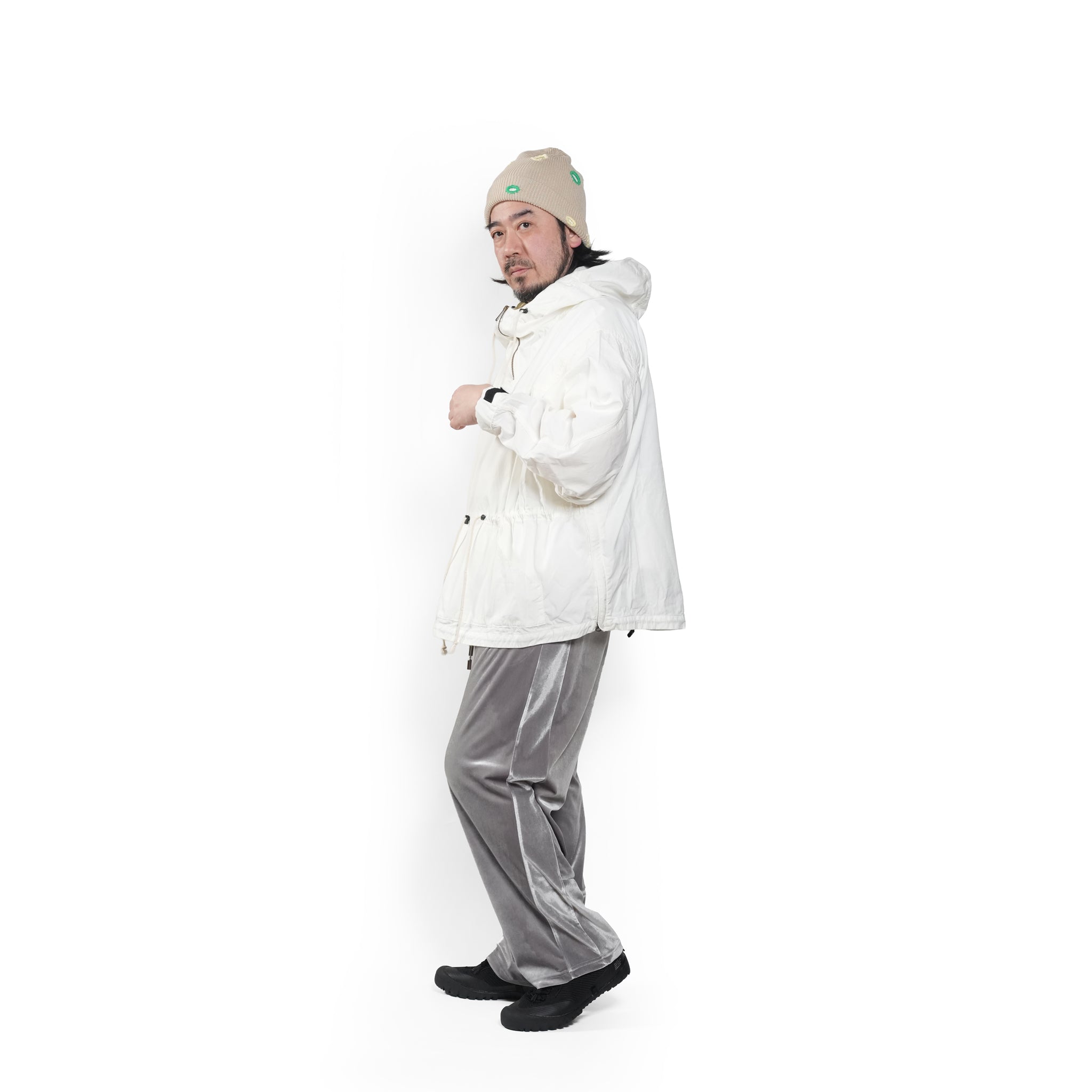 Richie_anorak hoodie – White Poplin | IMPRESTORE
