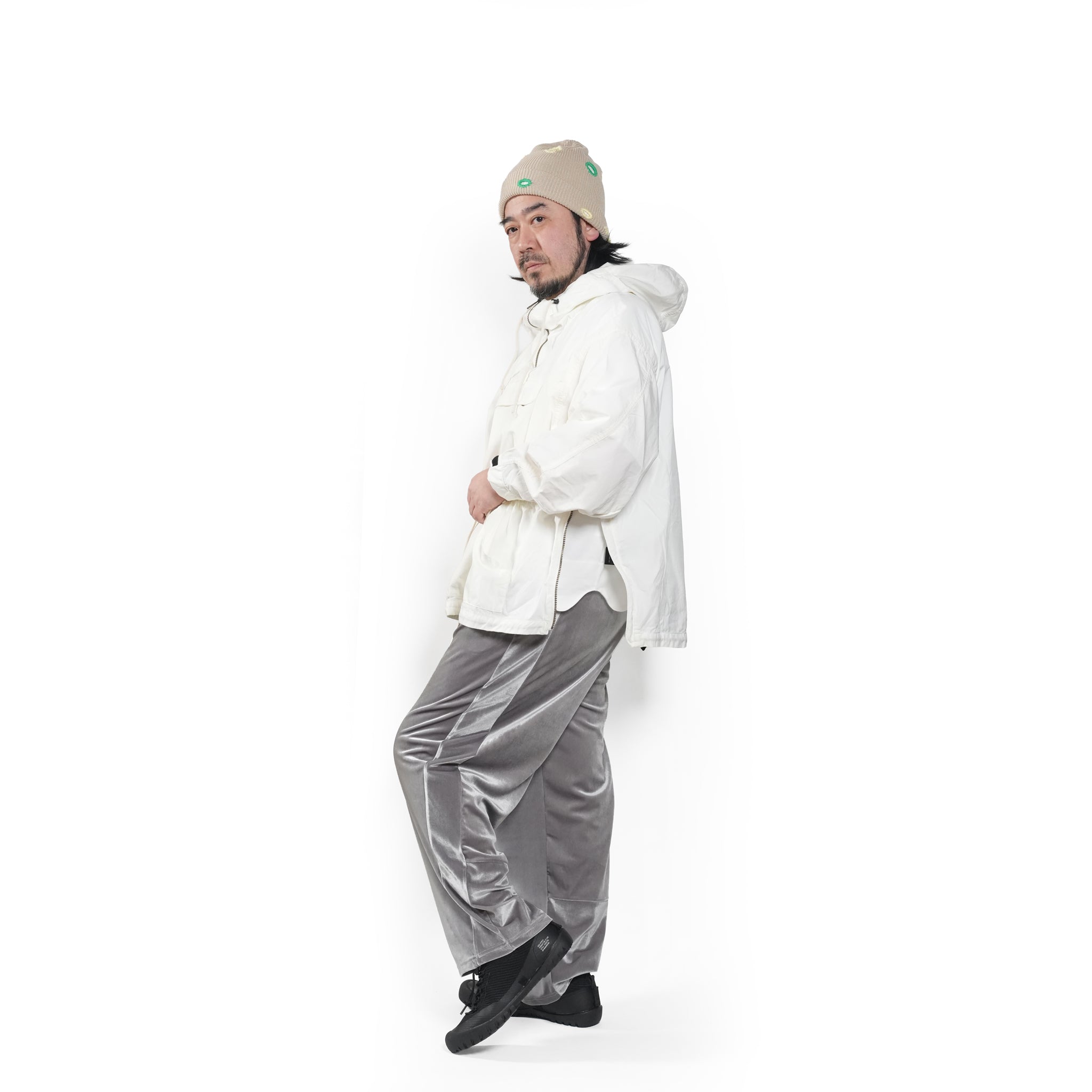 Richie_anorak hoodie – White Poplin | IMPRESTORE