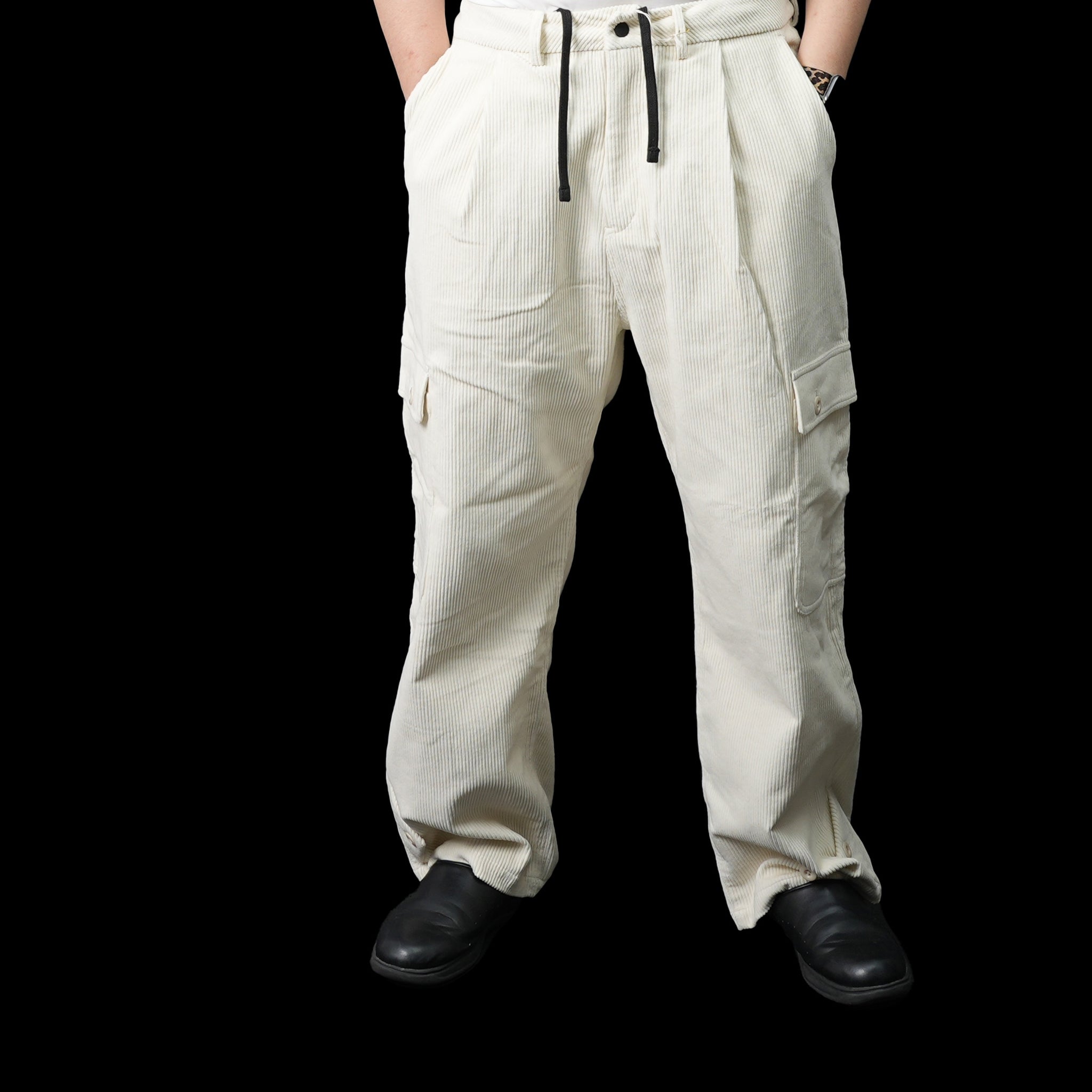 901T-1710 | QUITE PANTS | Color:IVORY / OLIVE / BLACK |【QUOLT_クオルト】