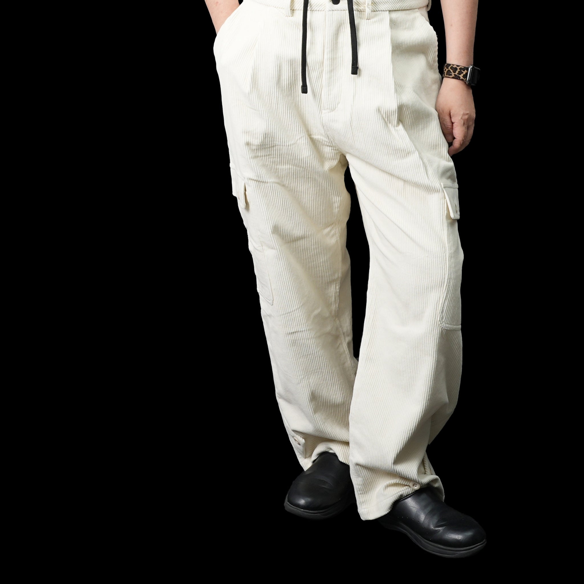 901T-1710 | QUITE PANTS | Color:IVORY / OLIVE / BLACK |【QUOLT_クオルト】