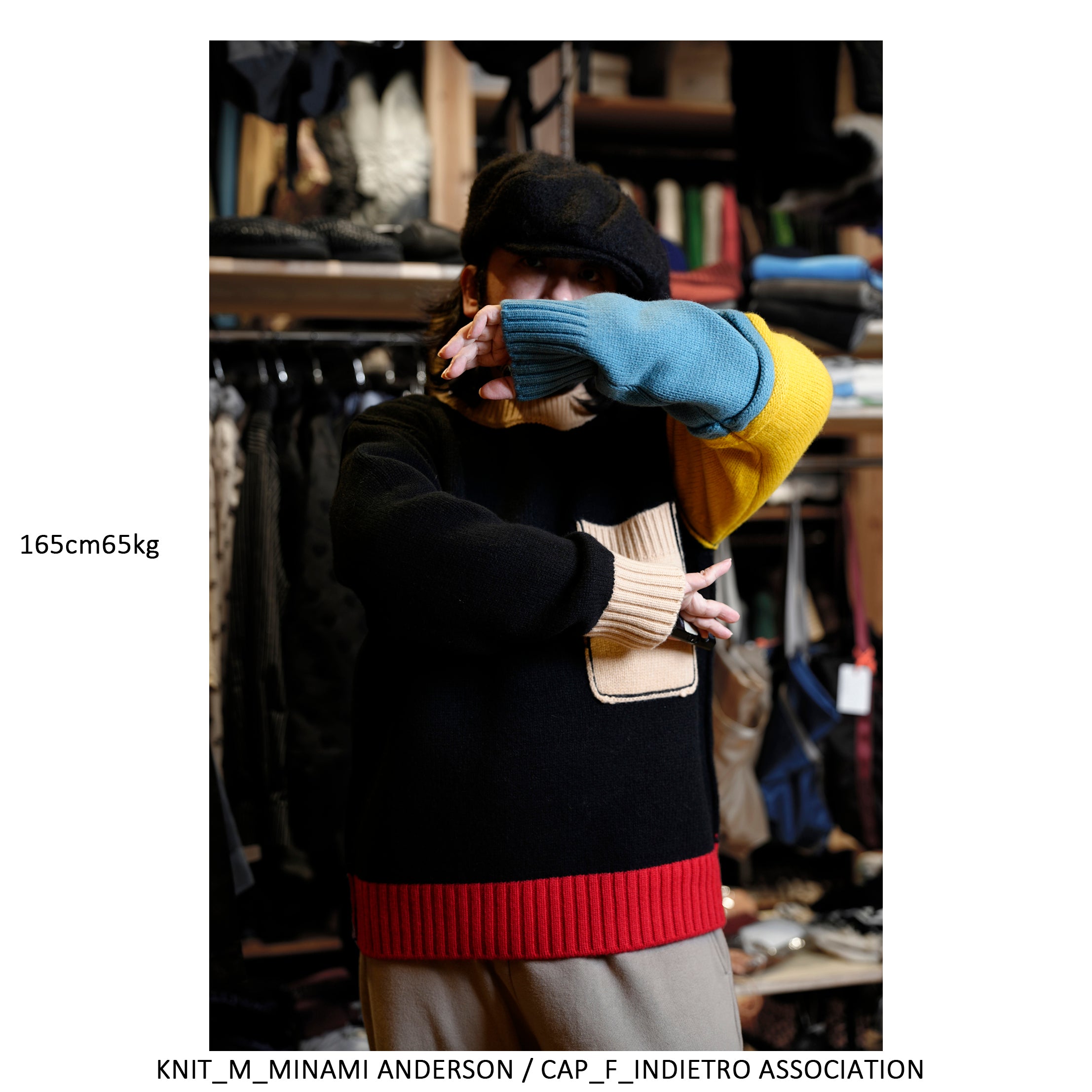 24#08-1030-0_Black | SIX-PATERN KNIT | Color:Black【MINAMI ANDERSON_ミナミアンダーソン】