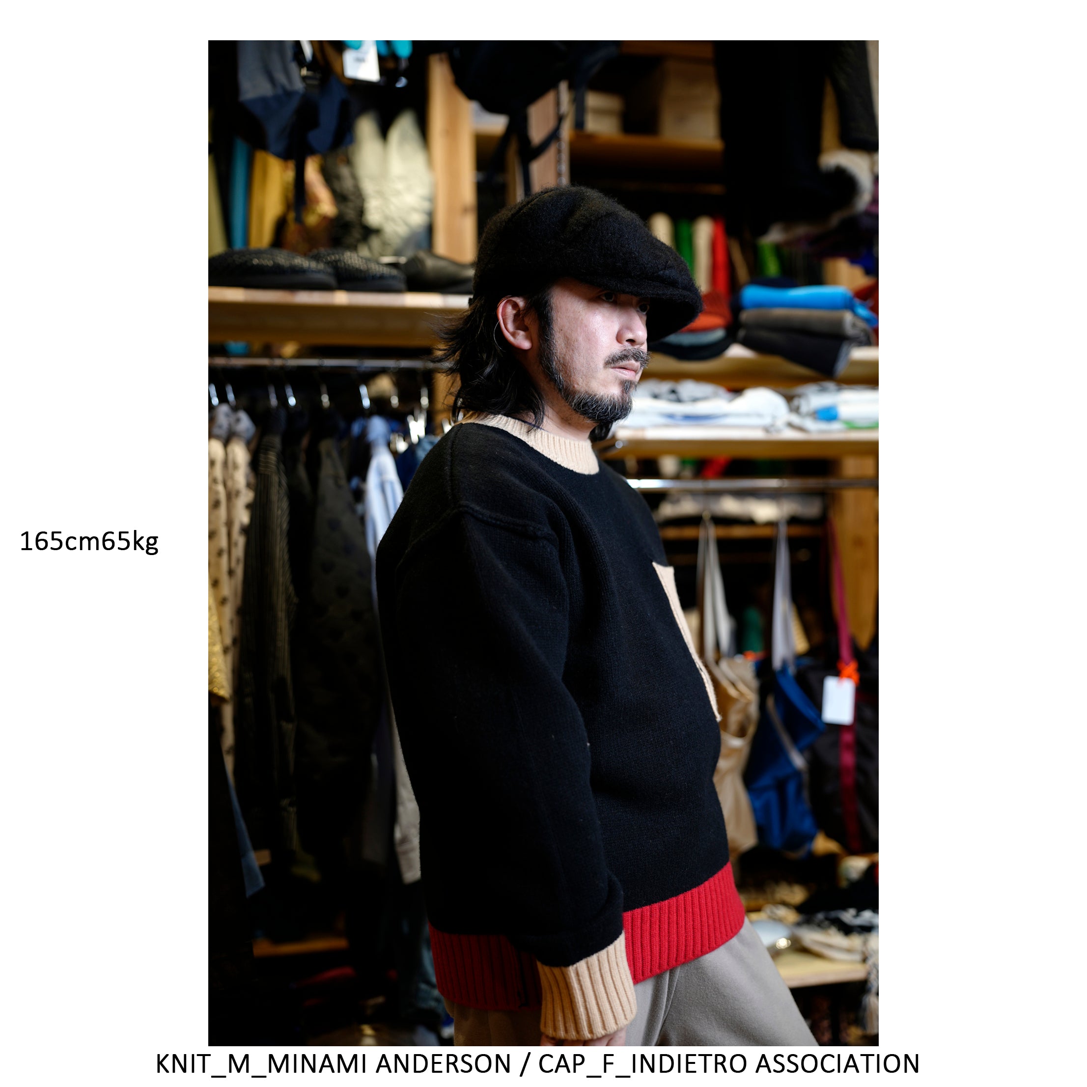 24#08-1030-0_Black | SIX-PATERN KNIT | Color:Black【MINAMI ANDERSON_ミナミアンダーソン】