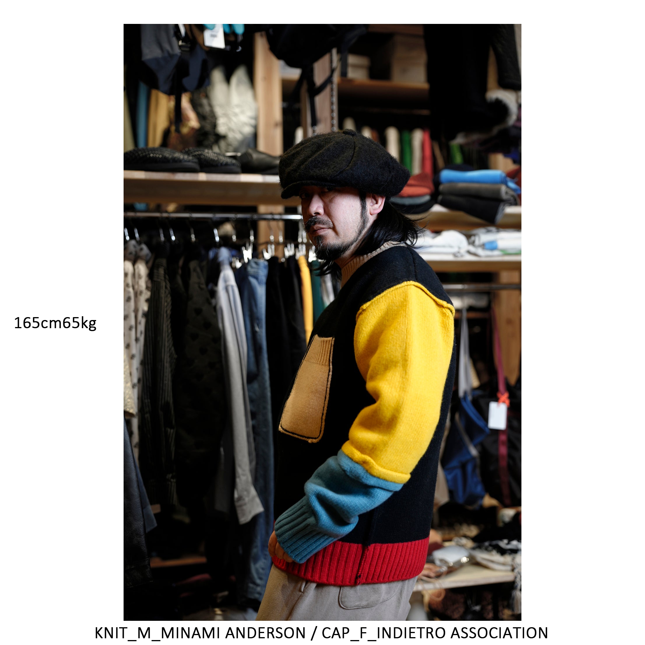 24#08-1030-0_Black | SIX-PATERN KNIT | Color:Black【MINAMI ANDERSON_ミナミアンダーソン】