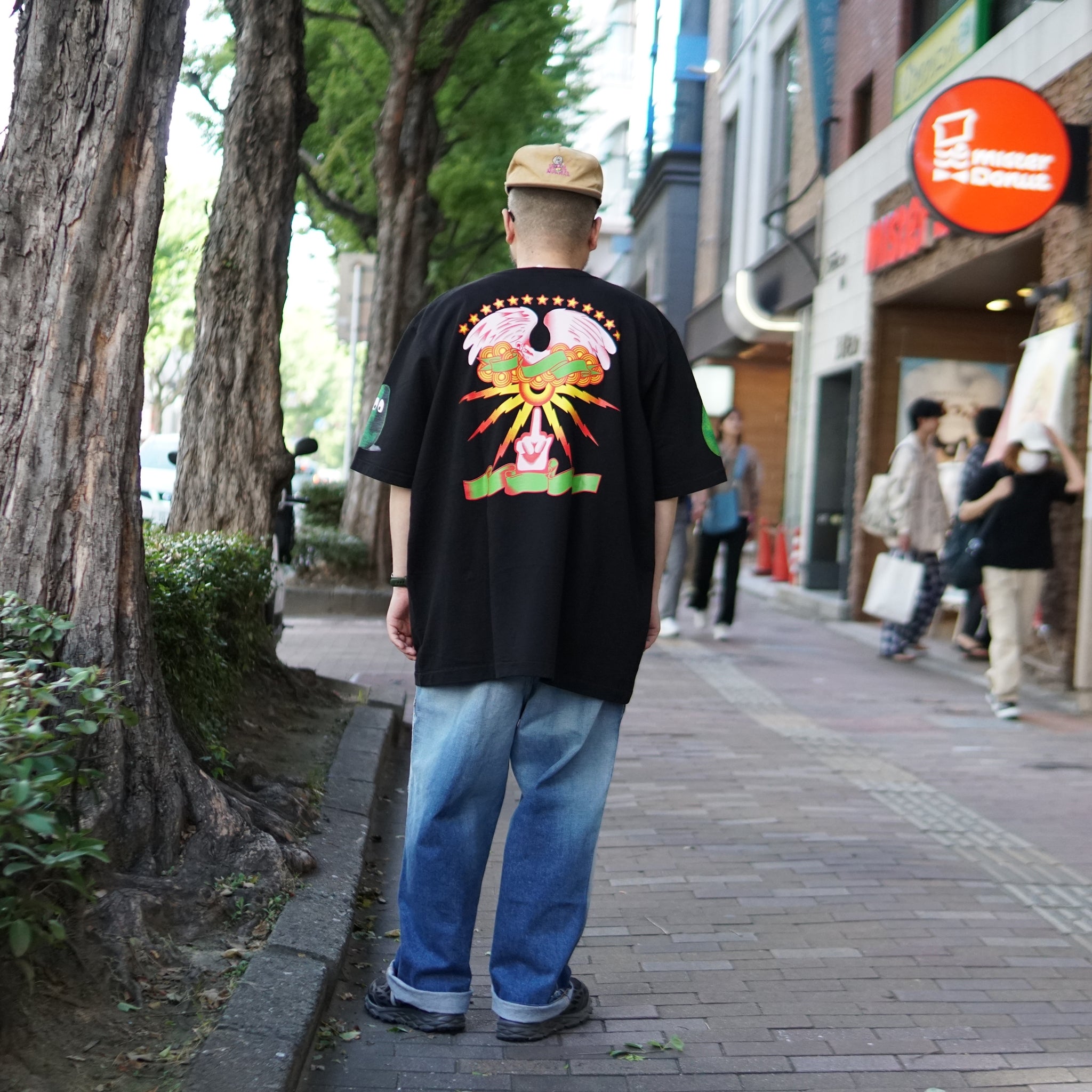 No:M25701black | Name:French Terry SS Pocket Tee w Print | Color:Black【MONITALY_モニタリー】