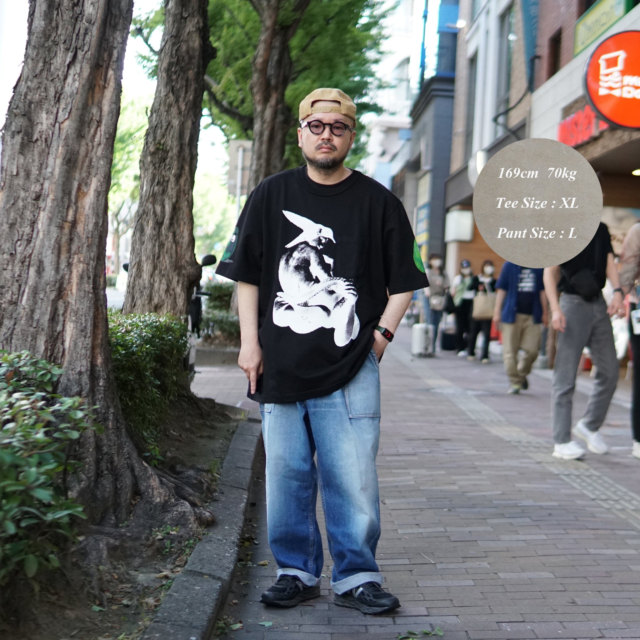 No:M25701black | Name:French Terry SS Pocket Tee w Print | Color:Black【MONITALY_モニタリー】