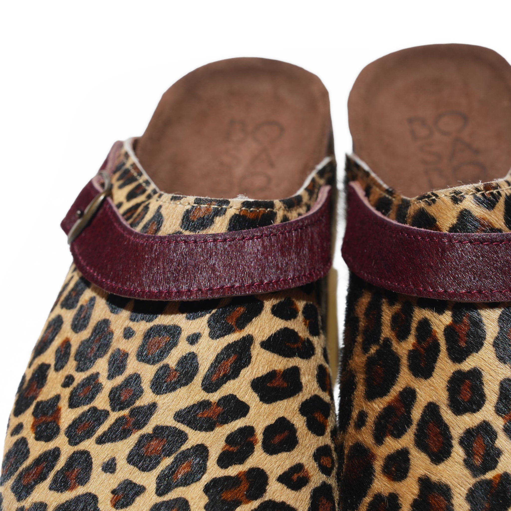 BOSABO Leopard Buckle Mule(Haircalf) | BOSABO