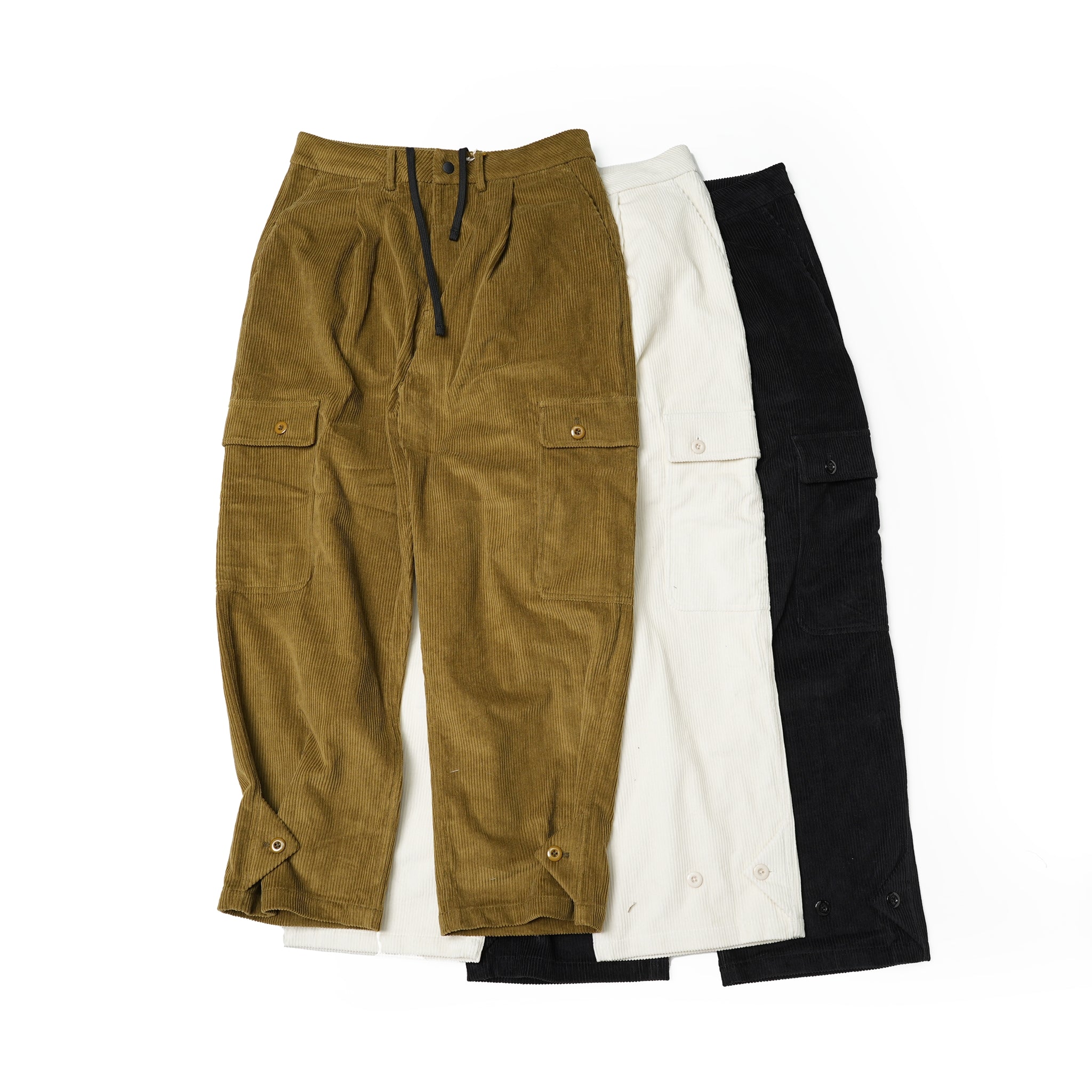 901T-1710 | QUITE PANTS | Color:IVORY / OLIVE / BLACK |【QUOLT_クオルト】