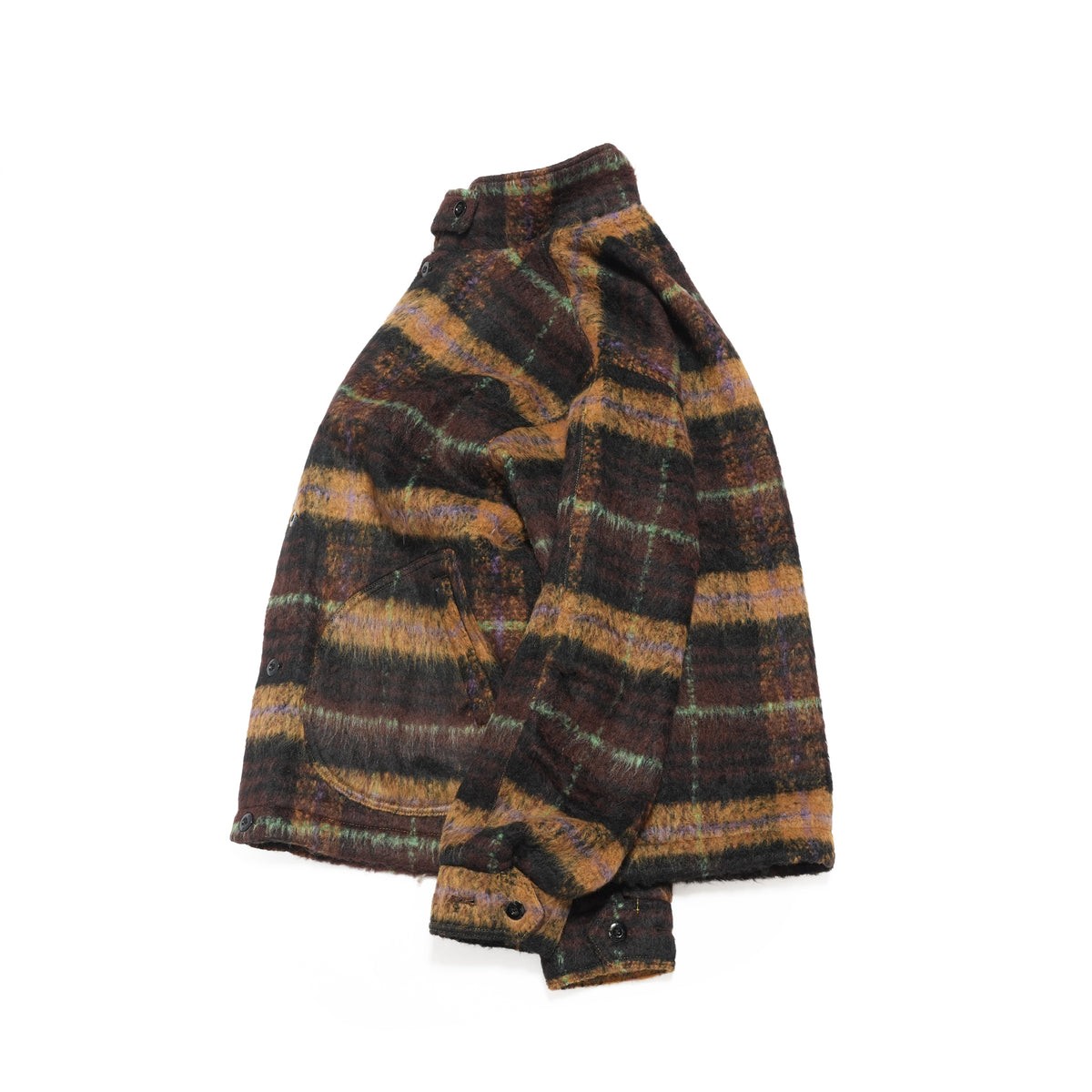 WOOLY JKT– BROWN-MUSTARD | QUOLT