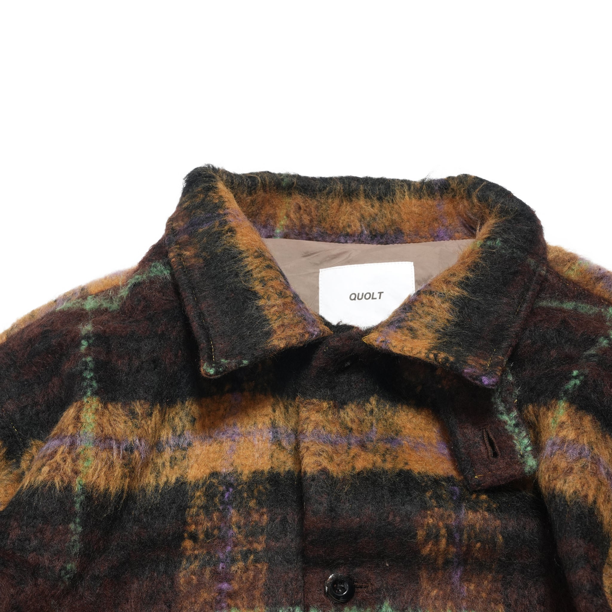 WOOLY JKT– BROWN-MUSTARD | QUOLT