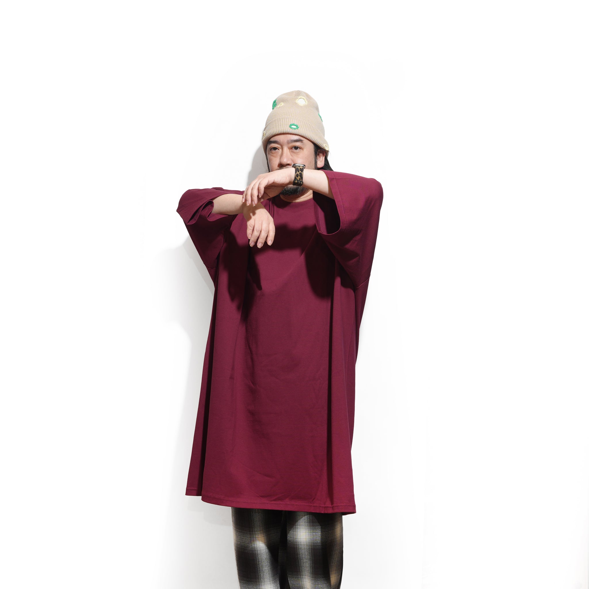 #SV040 | Big P Tee | Color:Burgundy | 【Big P Products】