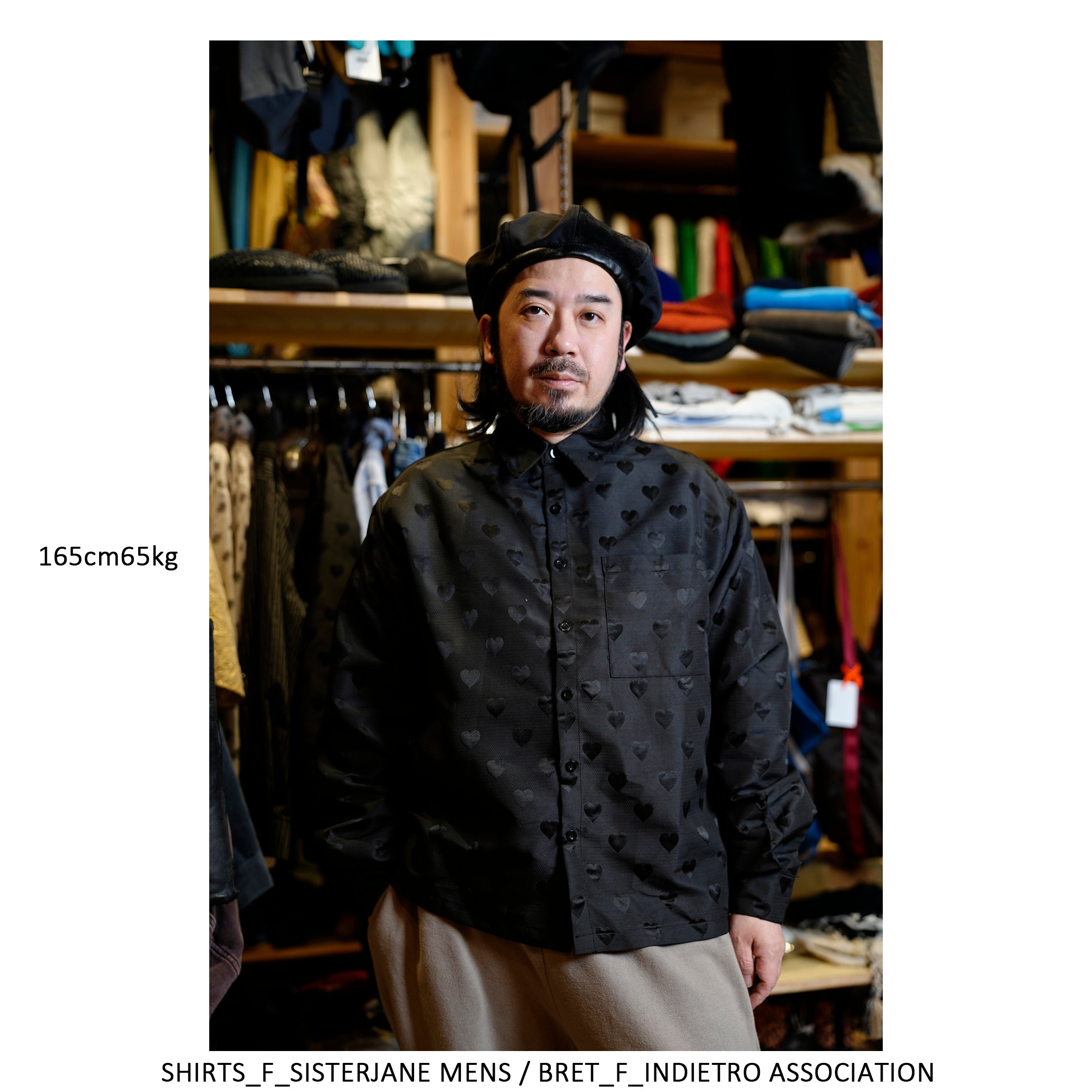31SM00BLM117BLK | Roy Jacquard Shirt | Color:Black【SISTER JANE_シスタージェーン】