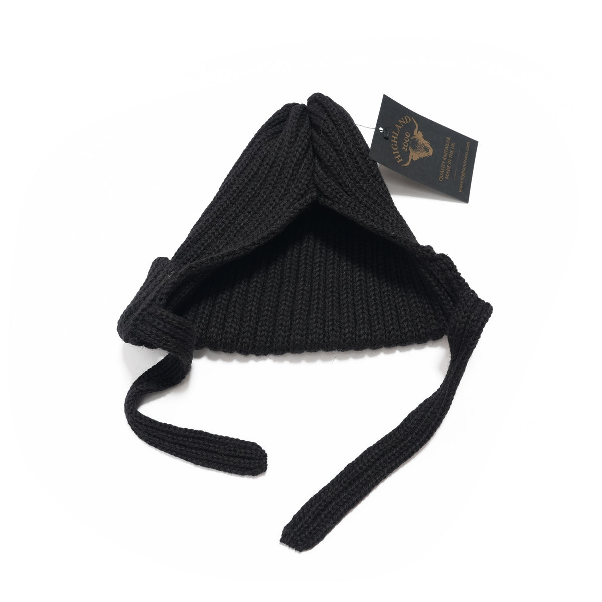 001 Bonnet with 23cm Tassles – Jet Black | HIGHLAND2000【ネコポス選択可能】