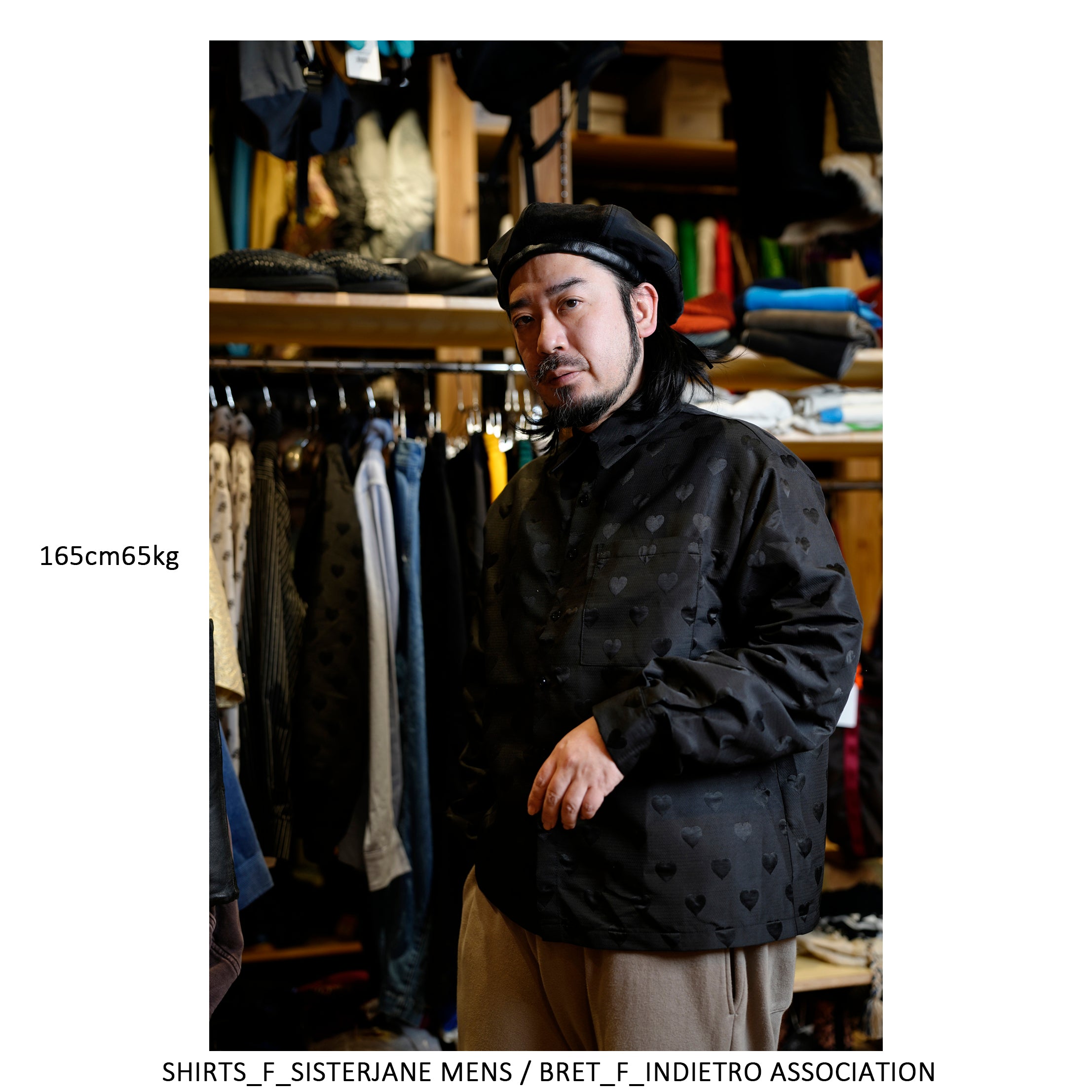 31SM00BLM117BLK | Roy Jacquard Shirt | Color:Black【SISTER JANE_シスタージェーン】