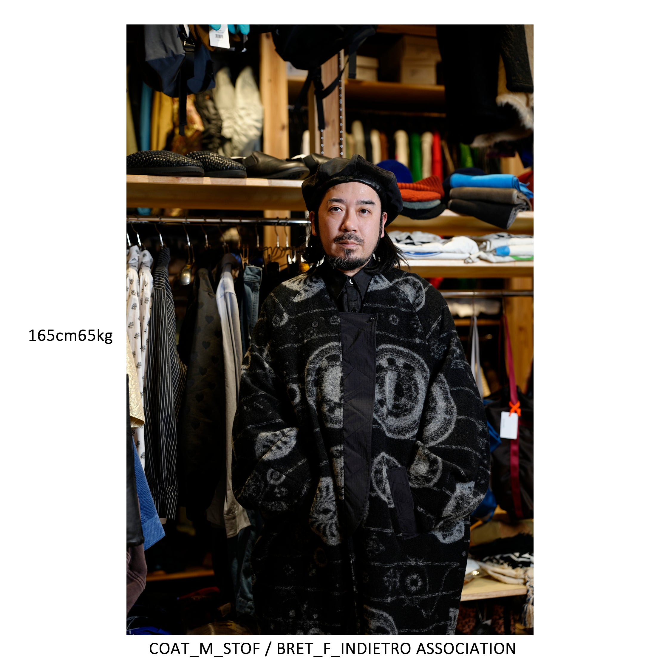 SF24AW-15_CIRCLE | Roots JQ light Coat | Color:Circle【STOF_ストフ】