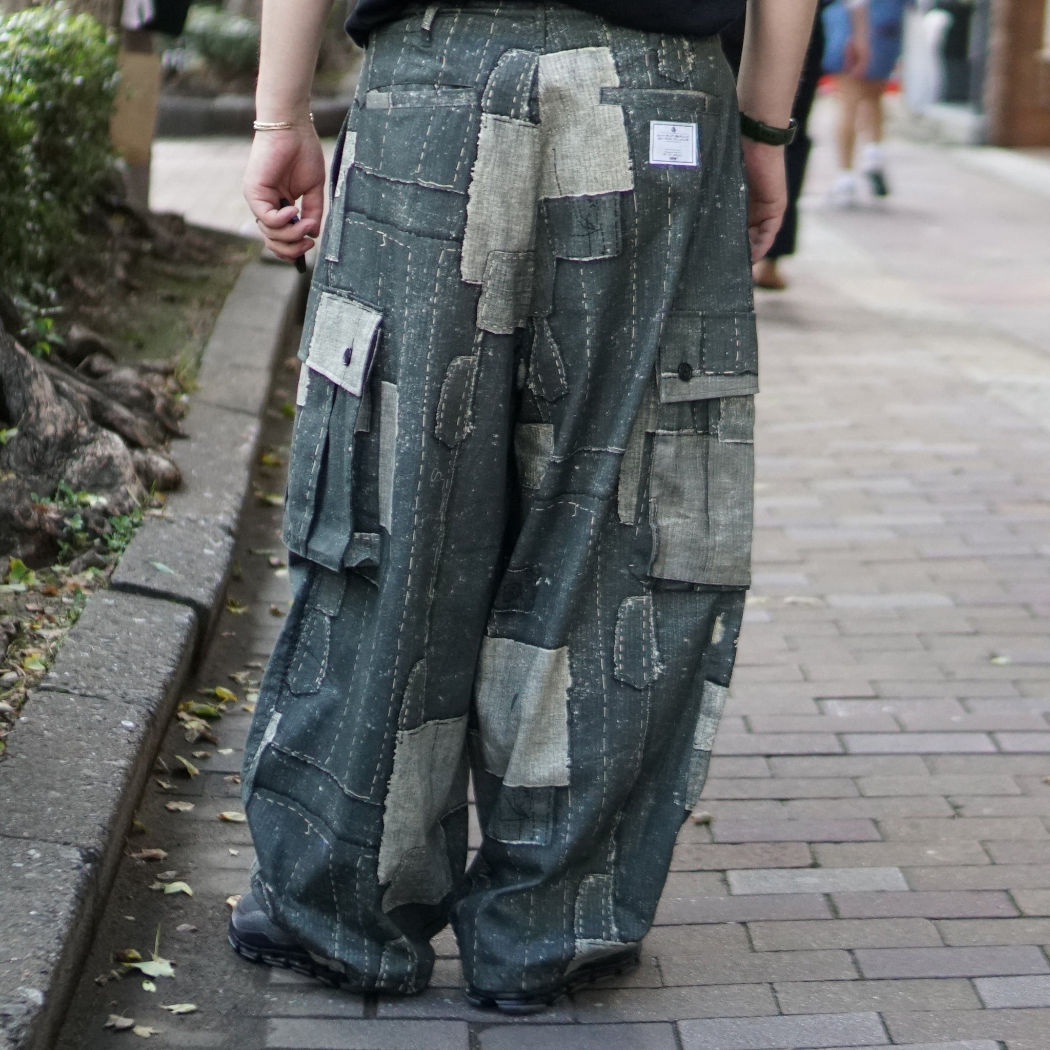 Balloon Wide Cargo Pants (DENIM PATCHWORK) – DENIM PATCHWORK | Size:Free | EFFECTEN