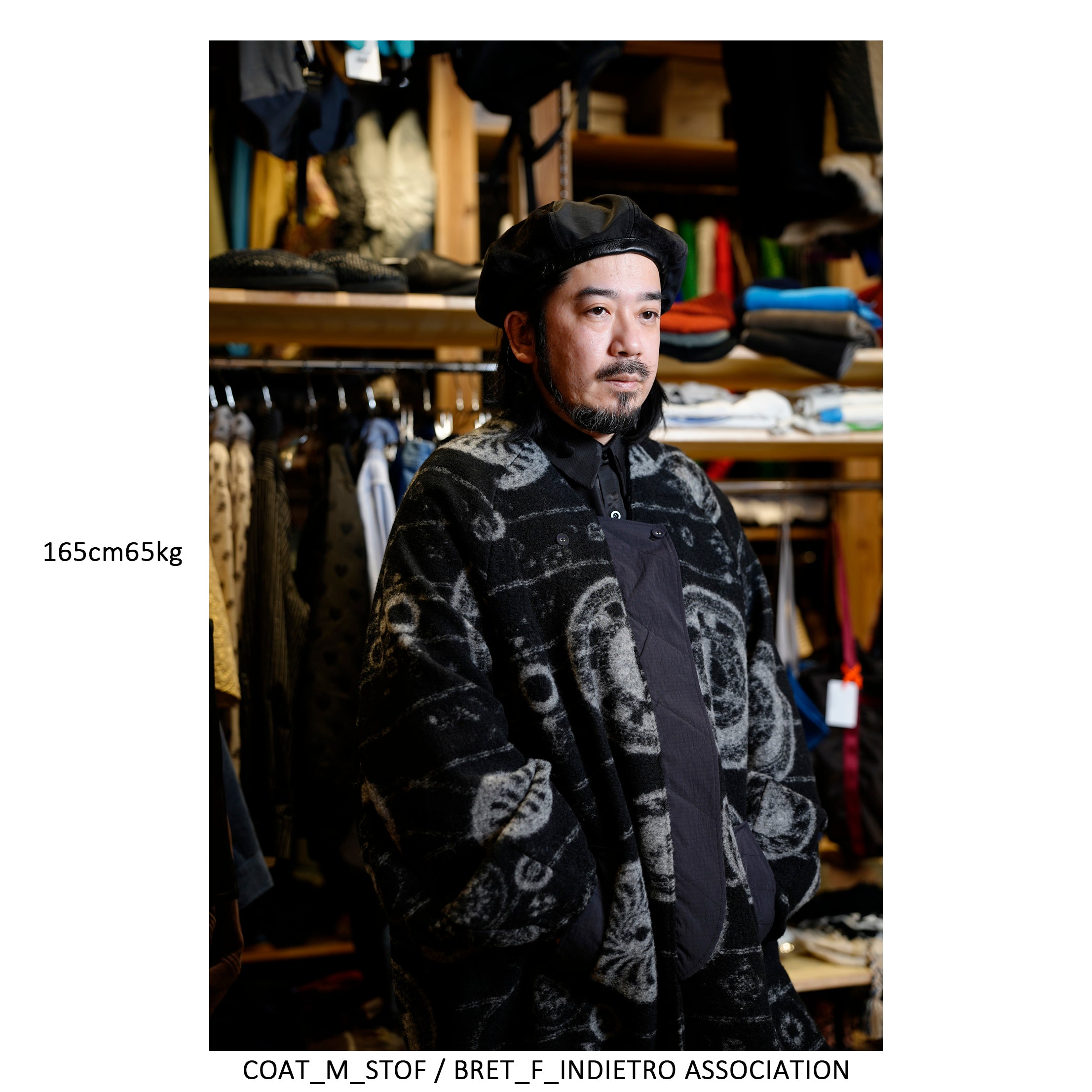 SF24AW-15_CIRCLE | Roots JQ light Coat | Color:Circle【STOF_ストフ】