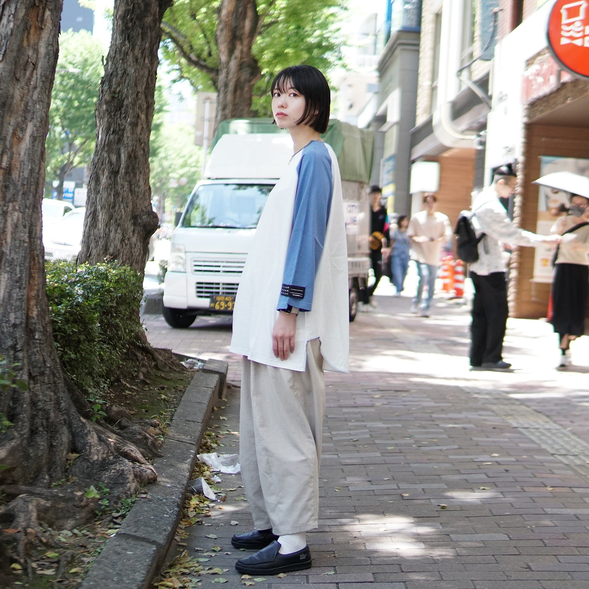 No:tb-t0201_Blue | Name:ALL ROUND TRAINER 3/4 T-shirts | Color:Blue【TRAINERBOYS_トレーナーボーイズ】