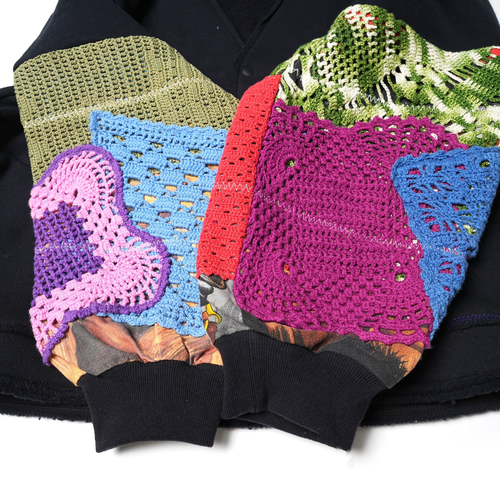 No:MK24A-C-20 | Name:CROCHET-CARDIGAN | Color:BLK_E | Size:1【masterkey マスターキー】