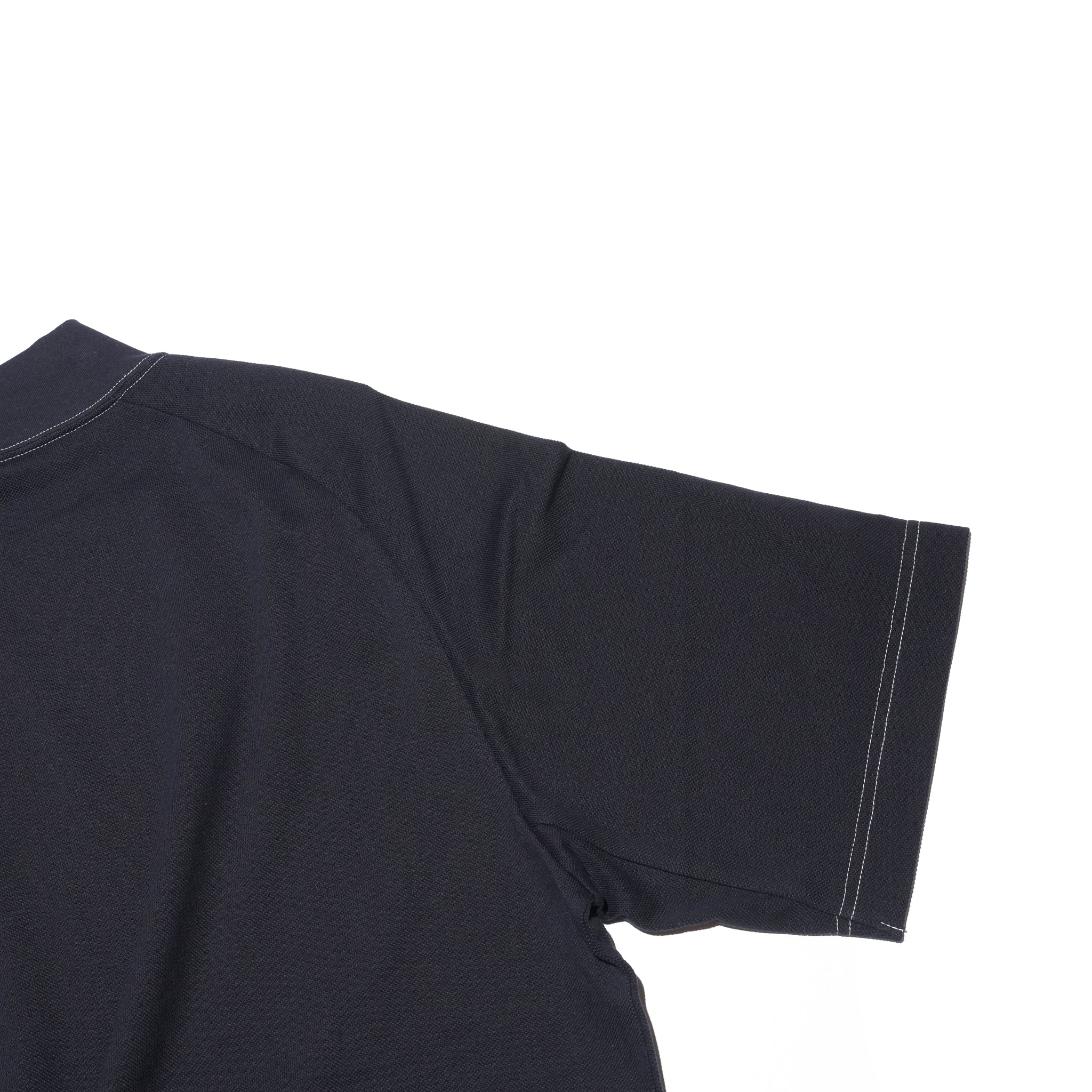 MOCK NECK SHORT SLEEVE TEE – Navy | STN-02_Navy|CATTA SHIRTS
