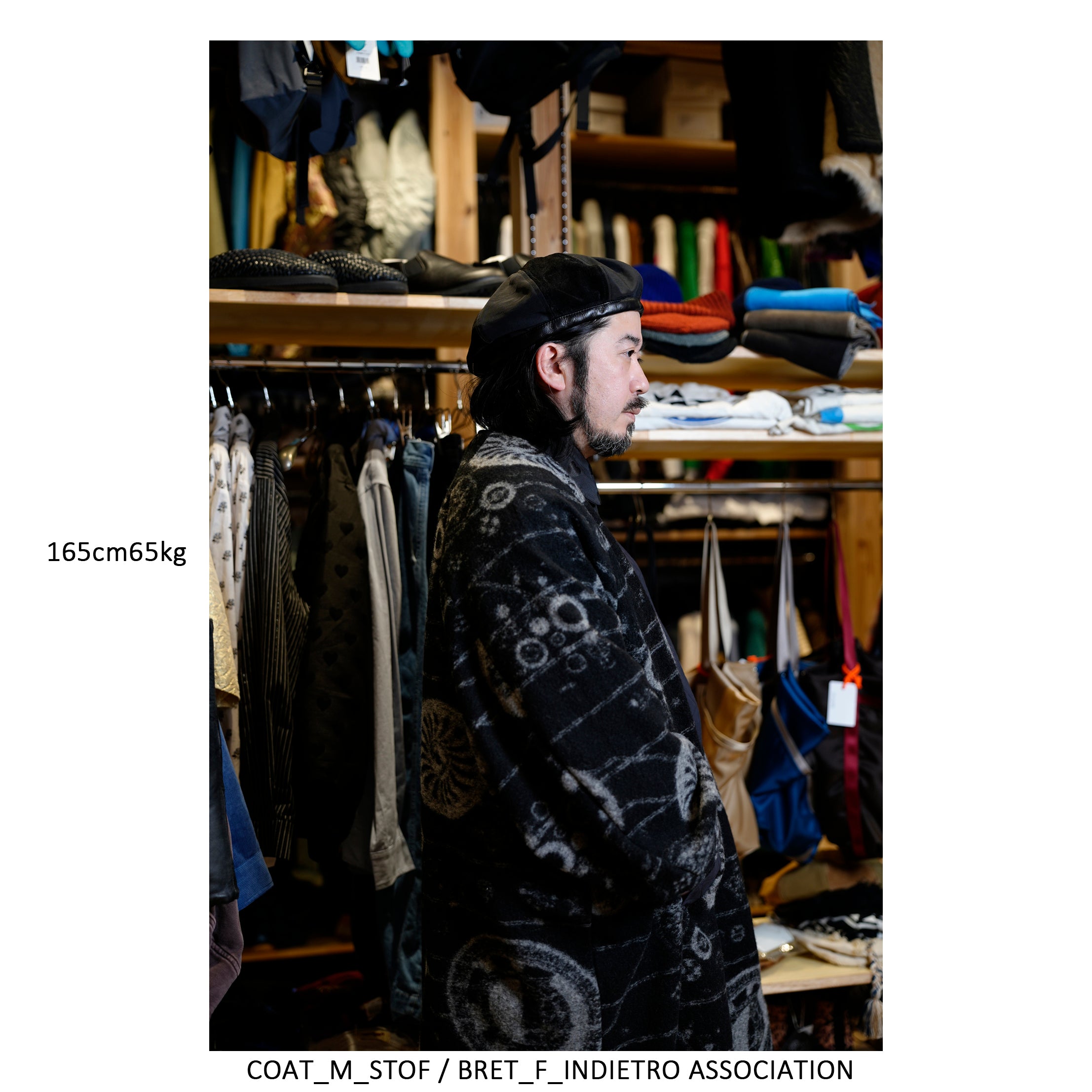 SF24AW-15_CIRCLE | Roots JQ light Coat | Color:Circle【STOF_ストフ】