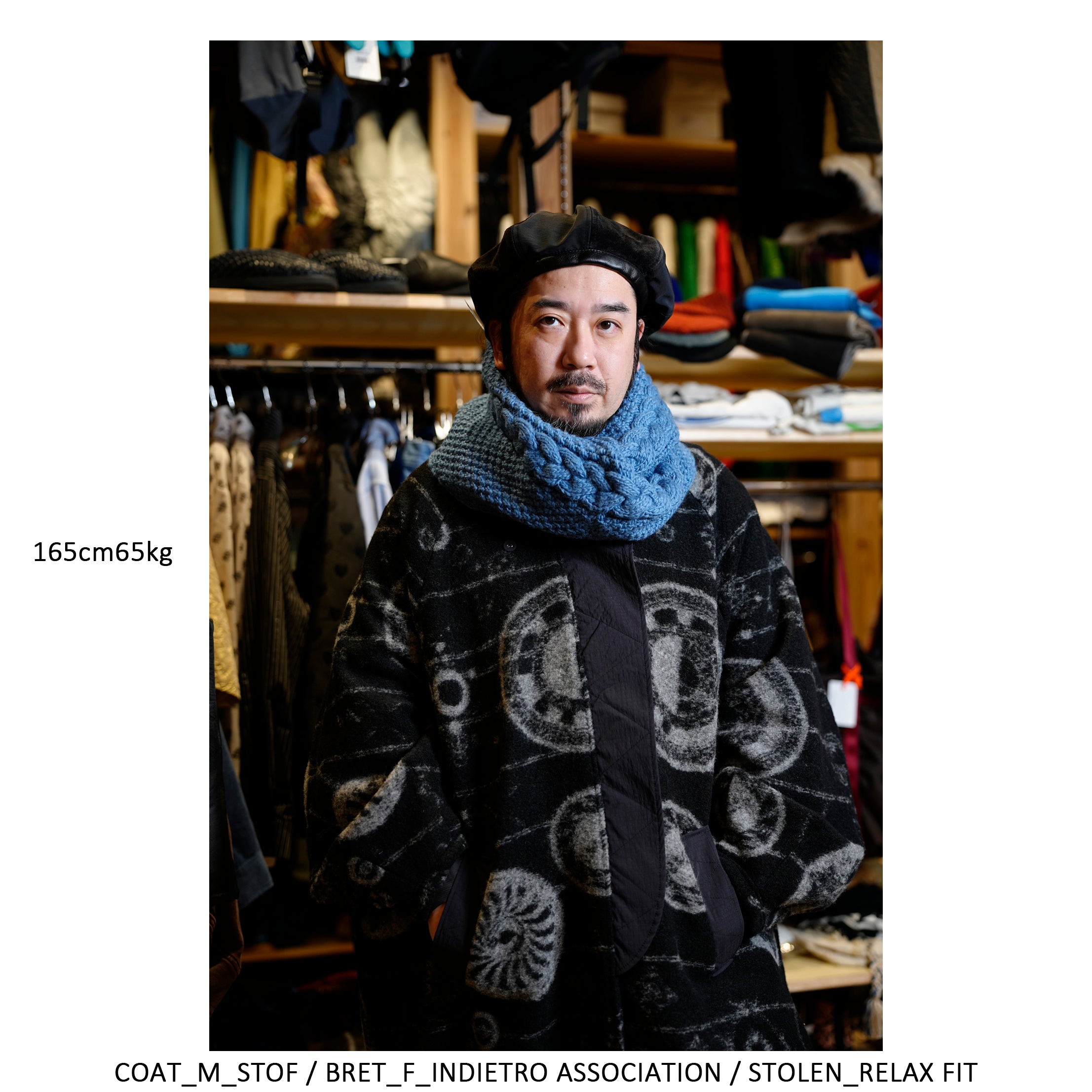 SF24AW-15_CIRCLE | Roots JQ light Coat | Color:Circle【STOF_ストフ】