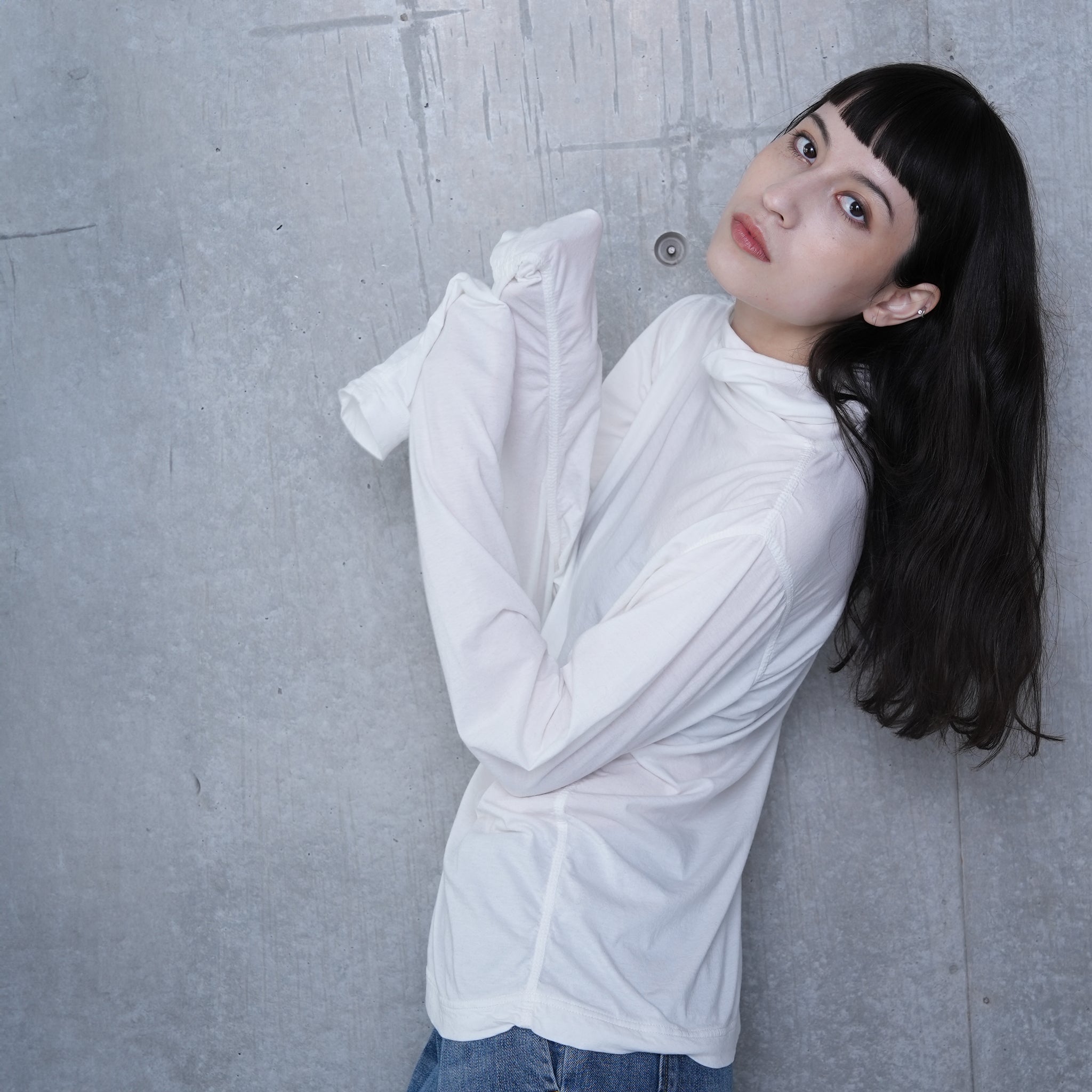 SUPER LONG SLV. MILITARY TURTLE | Color_White/Black | No_252-401_white【CaRouseLamBRa_ケラウズランブラ】