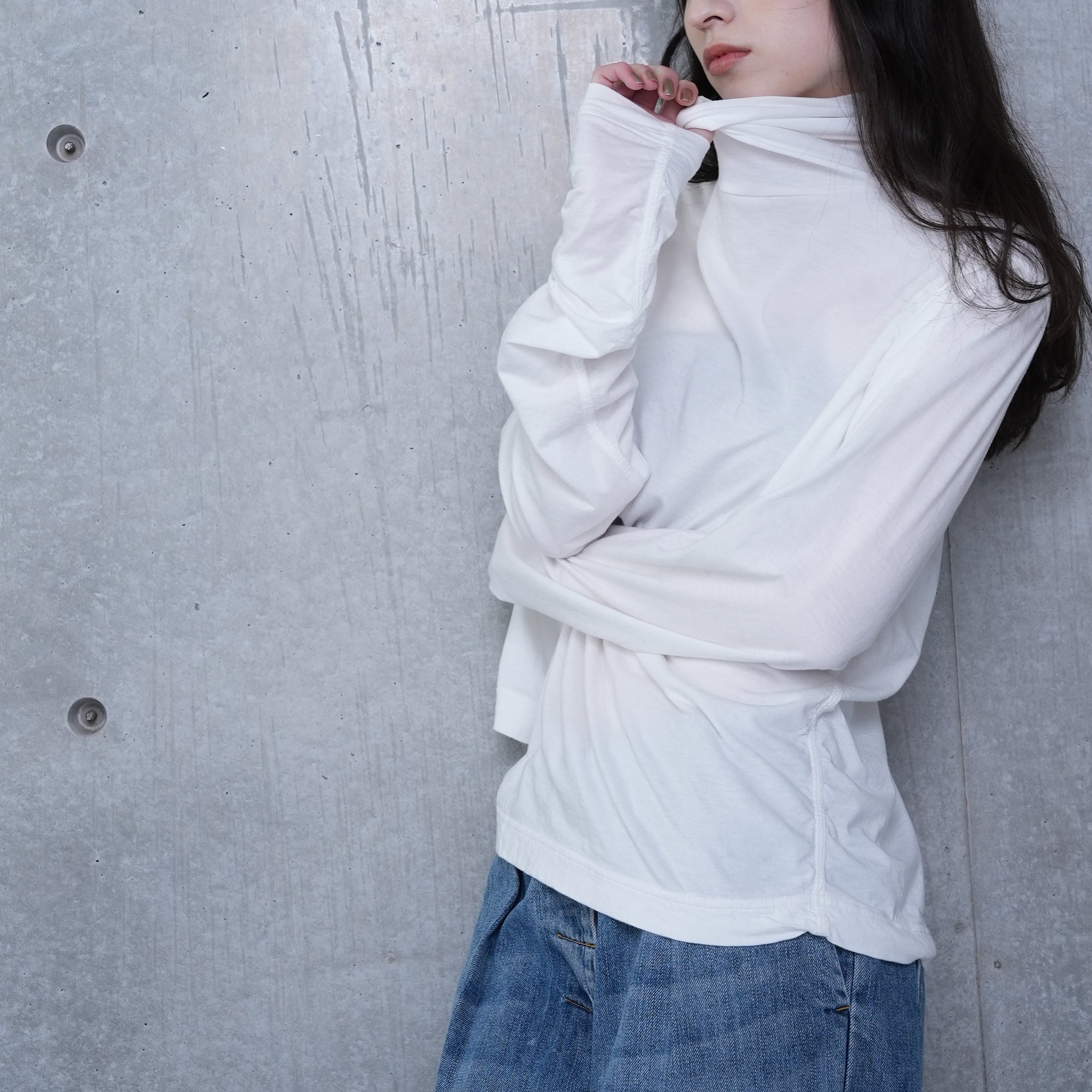 SUPER LONG SLV. MILITARY TURTLE | Color_White/Black | No_252-401_white【CaRouseLamBRa_ケラウズランブラ】