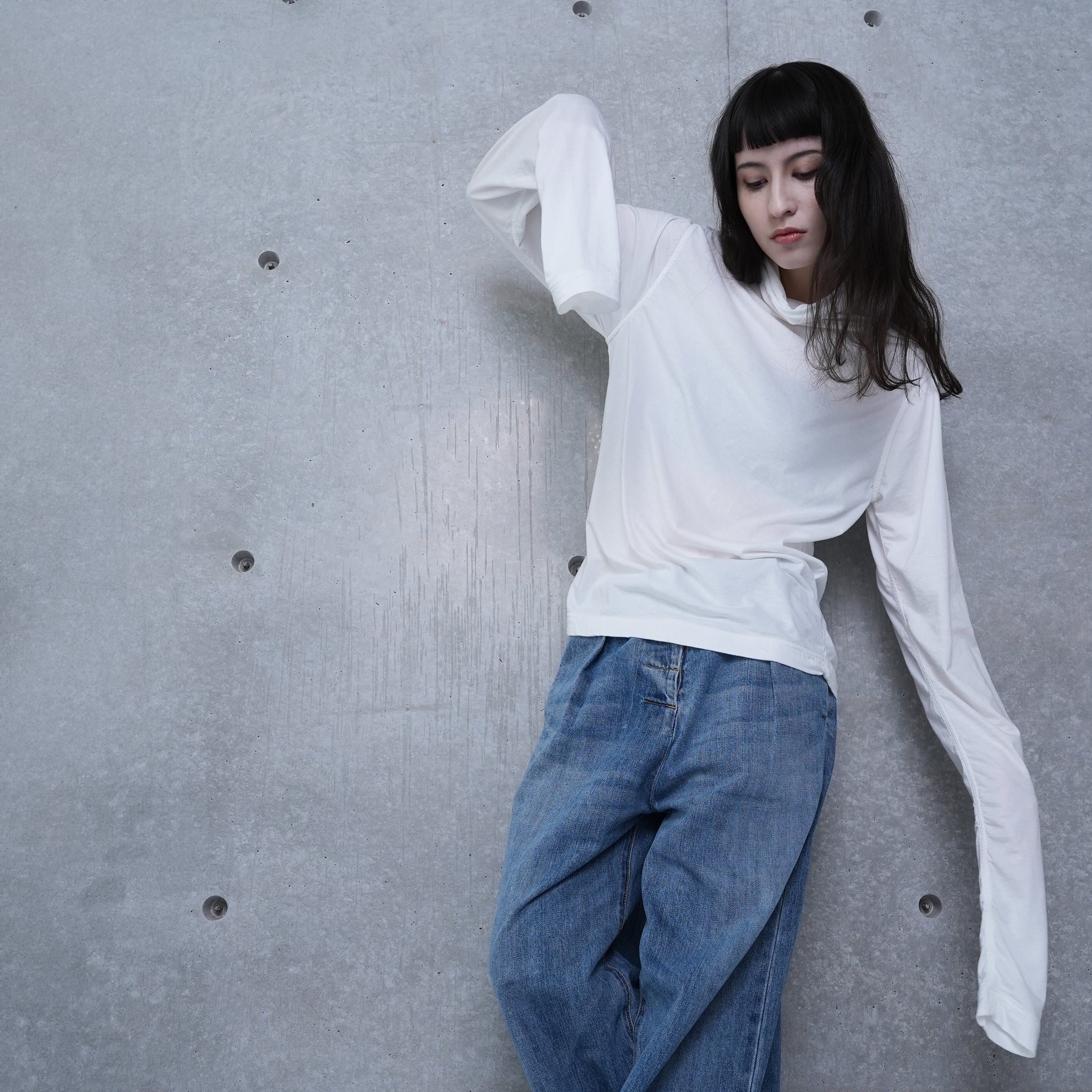 SUPER LONG SLV. MILITARY TURTLE | Color_White/Black | No_252-401_white【CaRouseLamBRa_ケラウズランブラ】