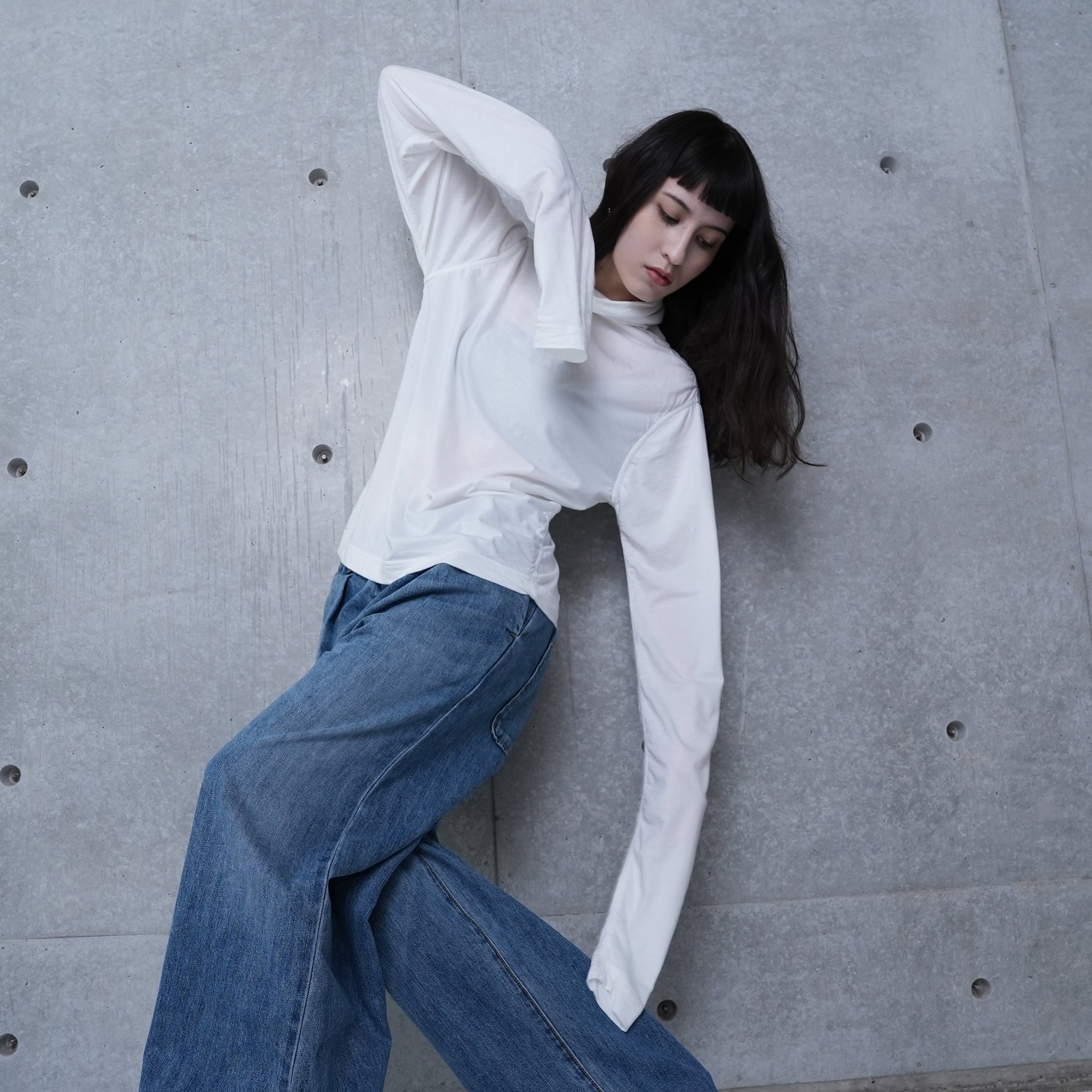 SUPER LONG SLV. MILITARY TURTLE | Color_White/Black | No_252-401_white【CaRouseLamBRa_ケラウズランブラ】