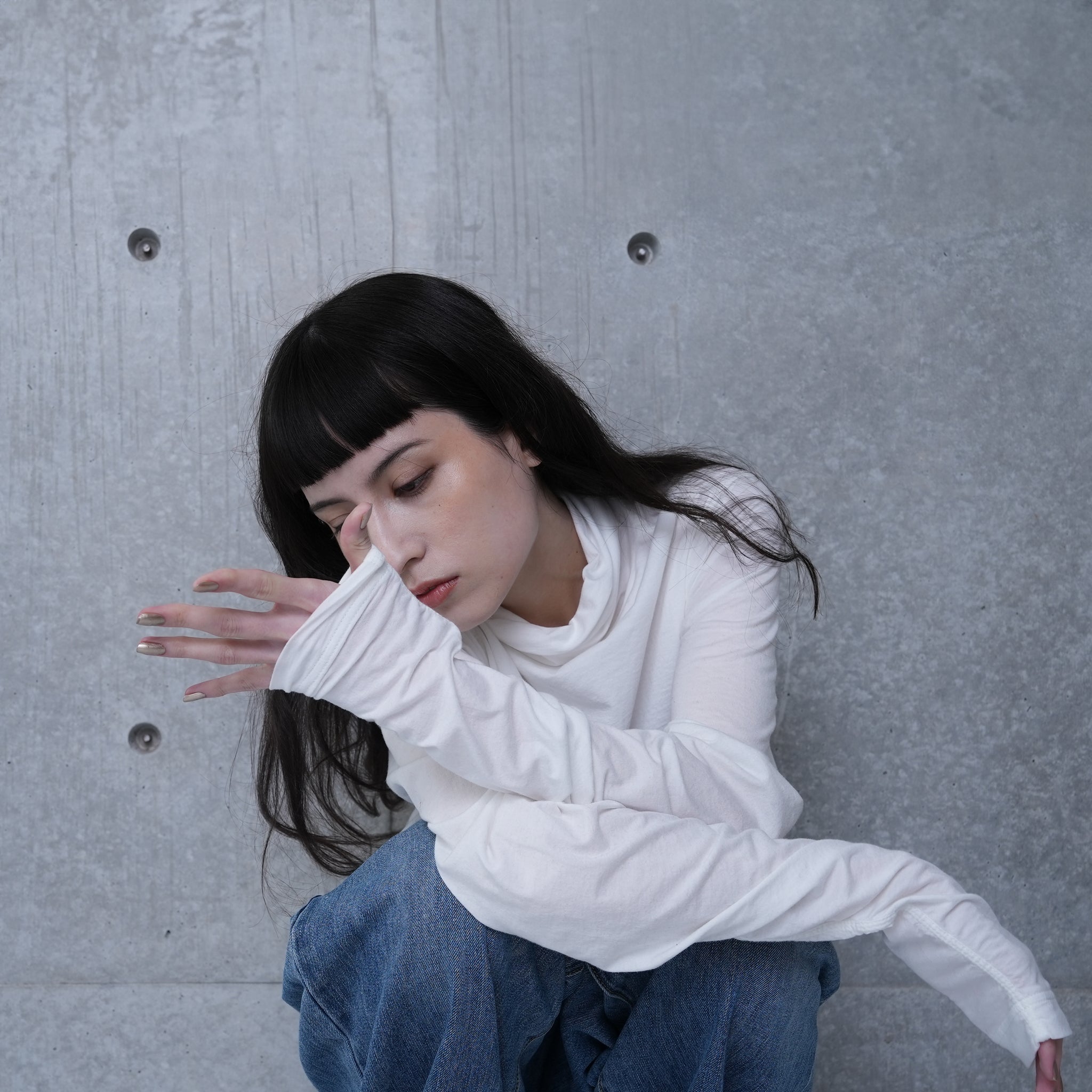 SUPER LONG SLV. MILITARY TURTLE | Color_White/Black | No_252-401_white【CaRouseLamBRa_ケラウズランブラ】