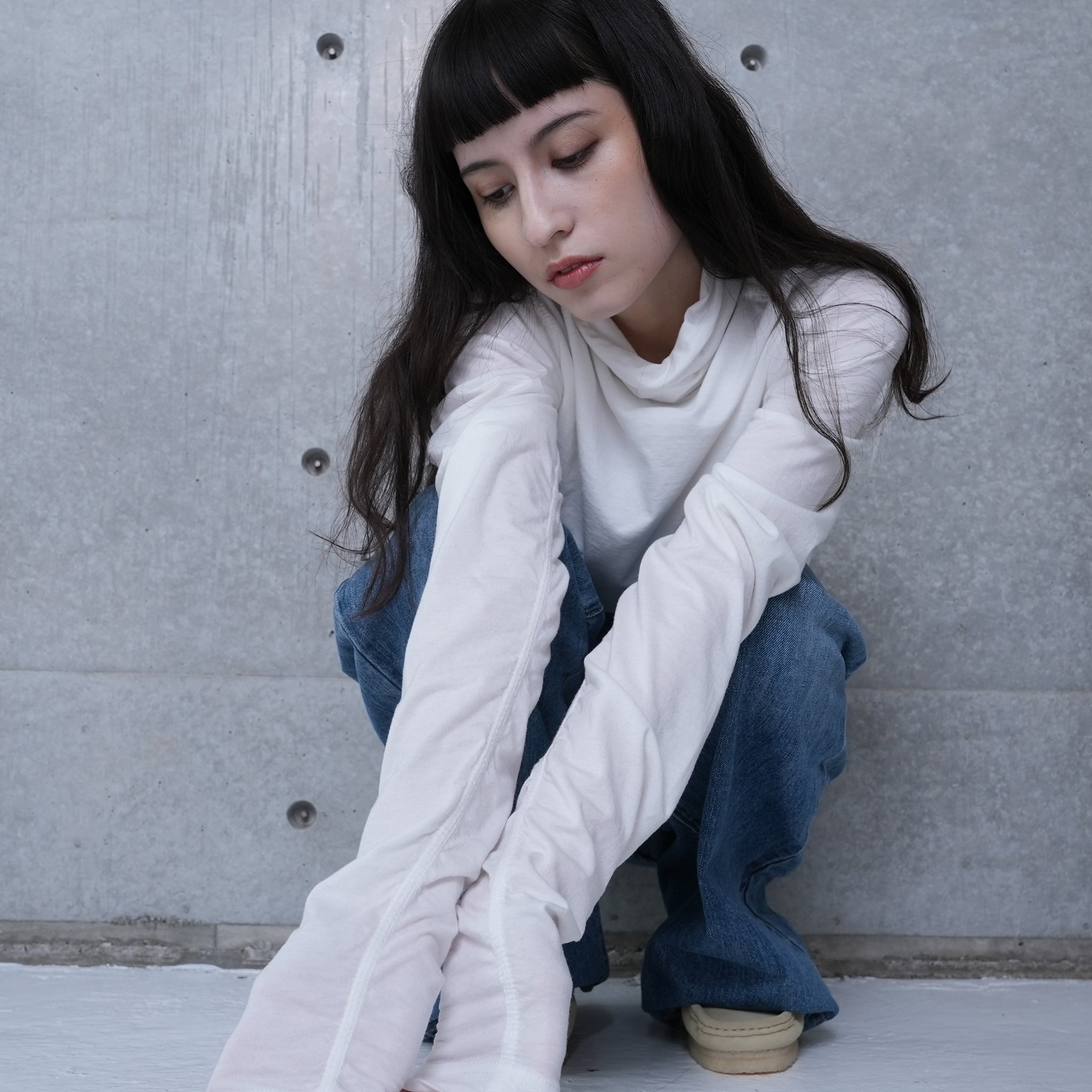 SUPER LONG SLV. MILITARY TURTLE | Color_White/Black | No_252-401_white【CaRouseLamBRa_ケラウズランブラ】