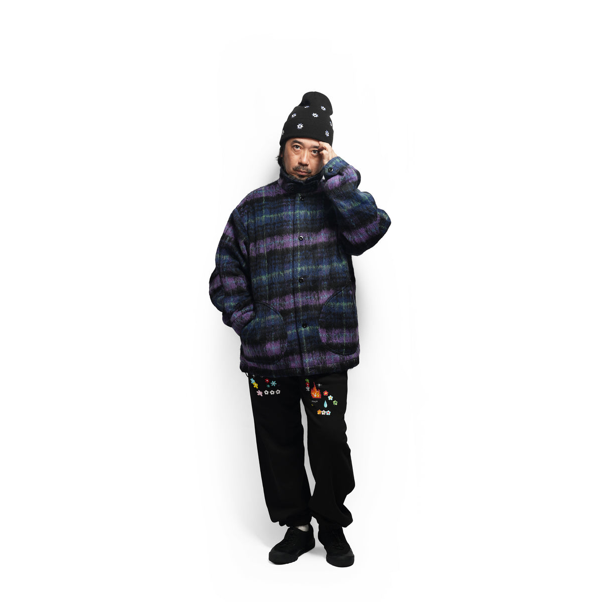 WOOLY JKT– NAVY-PURPLE | QUOLT