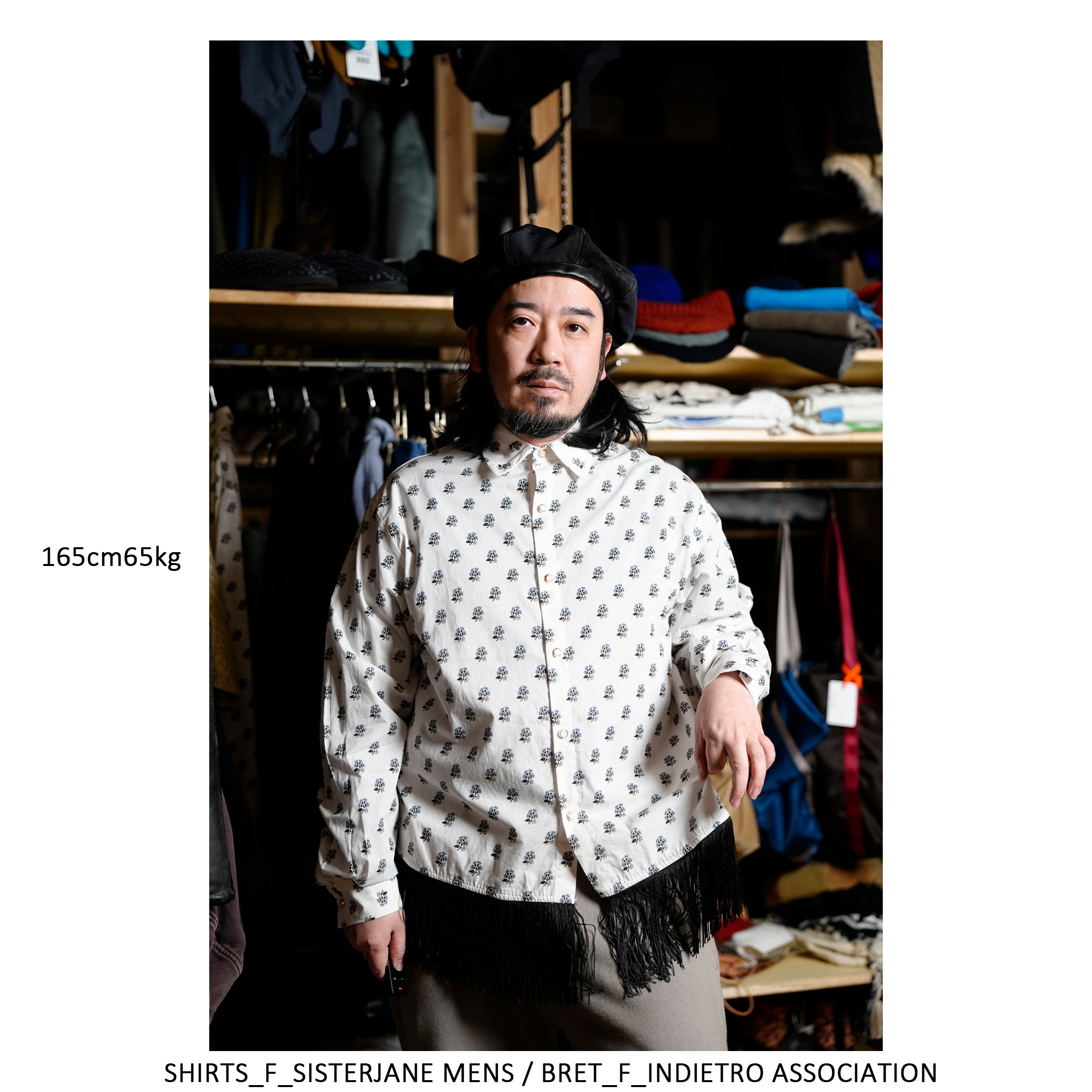 31SM00BLM118WHT | William Fringe Shirt | Color:White【SISTER JANE_シスタージェーン】【archive】