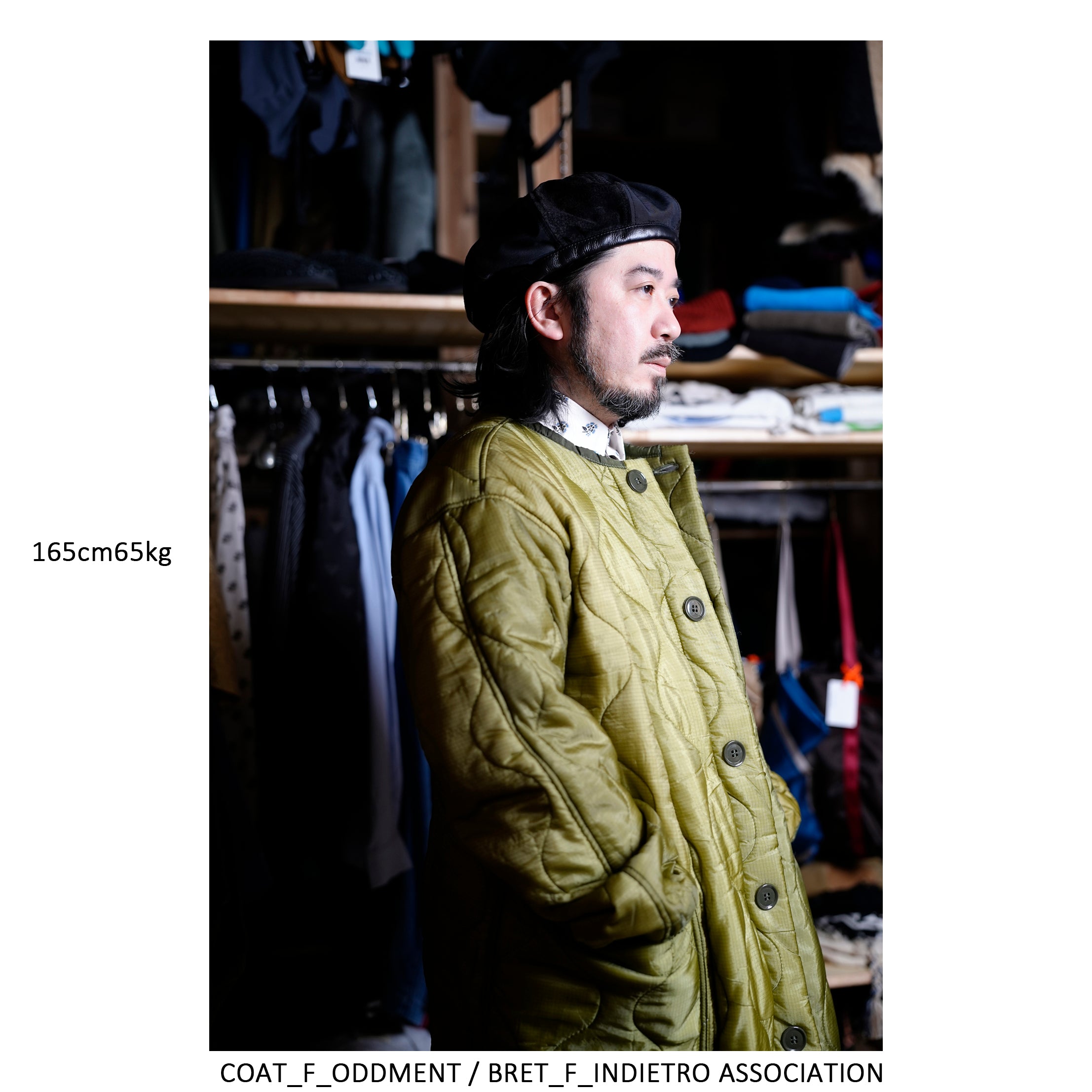 odd22fw07 | Quilting Coat | Color:Olive【ODDMENT_オッドメント】
