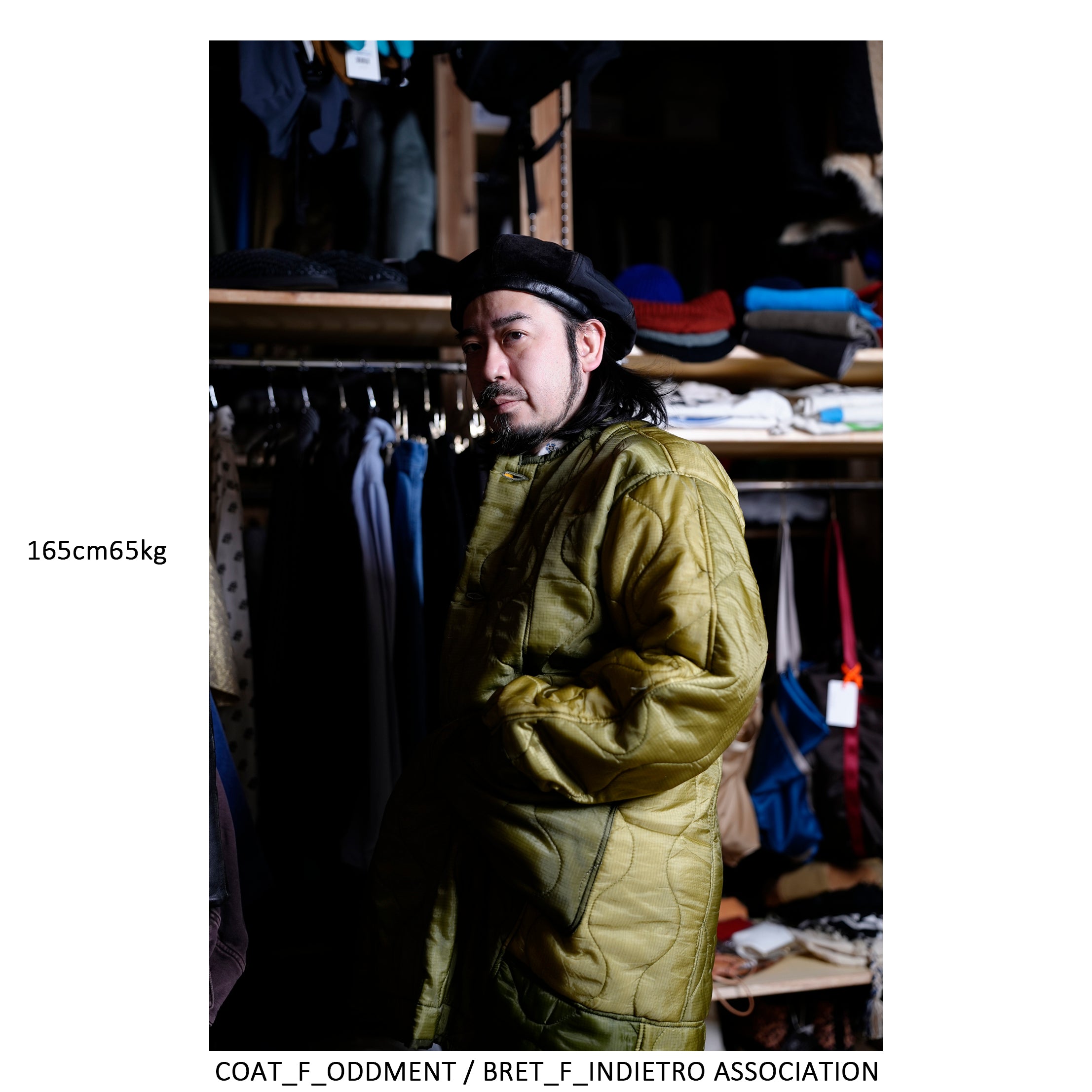 odd22fw07 | Quilting Coat | Color:Olive【ODDMENT_オッドメント】