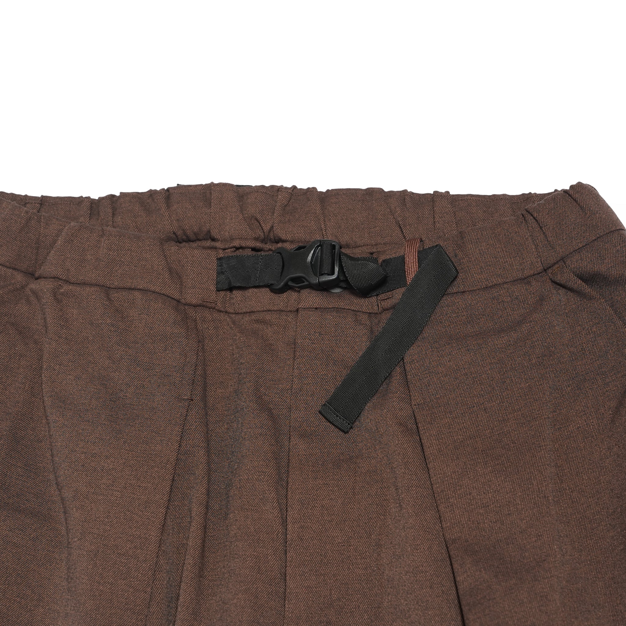 Tech Wool Cropped Easy Pants ※Made In JAPAN – Brown | NORBIT