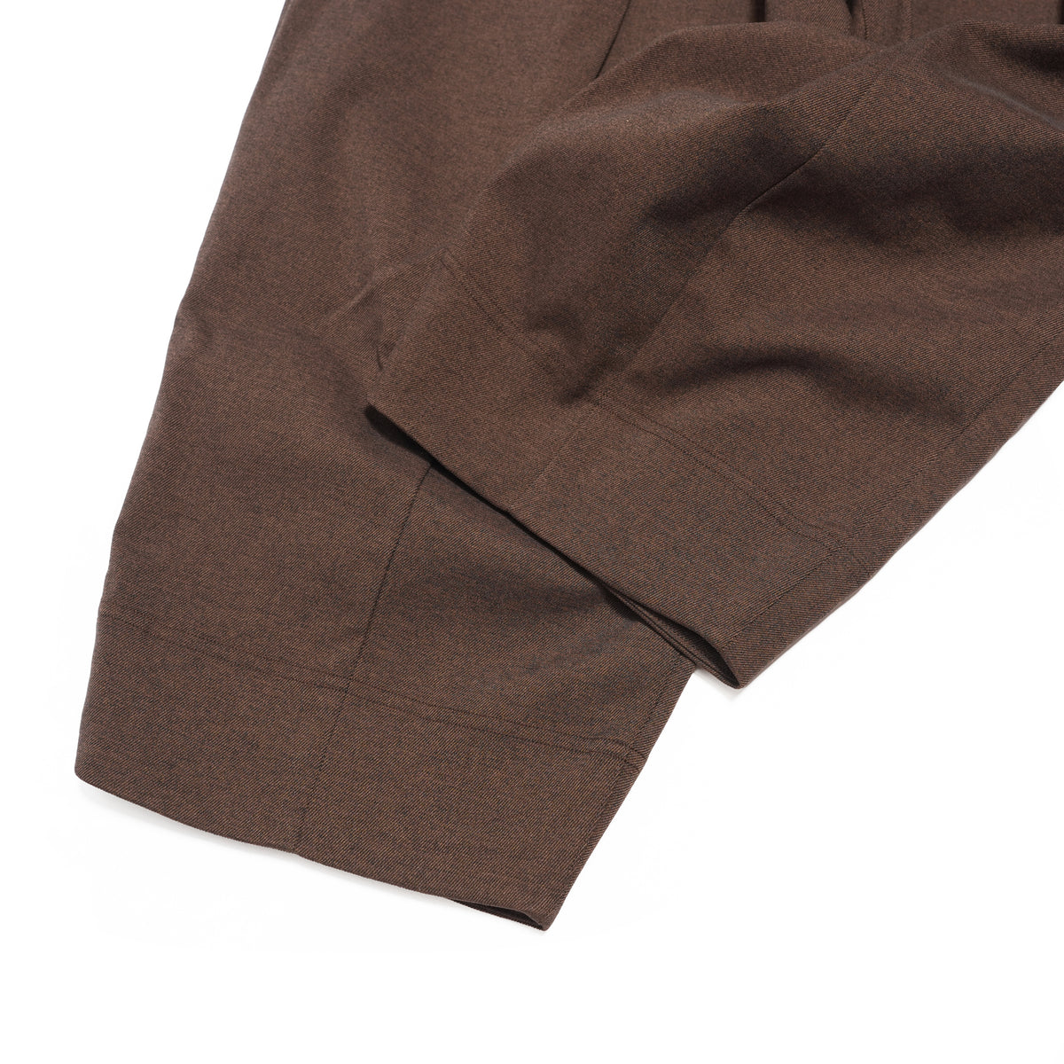 Tech Wool Cropped Easy Pants ※Made In JAPAN – Brown | NORBIT
