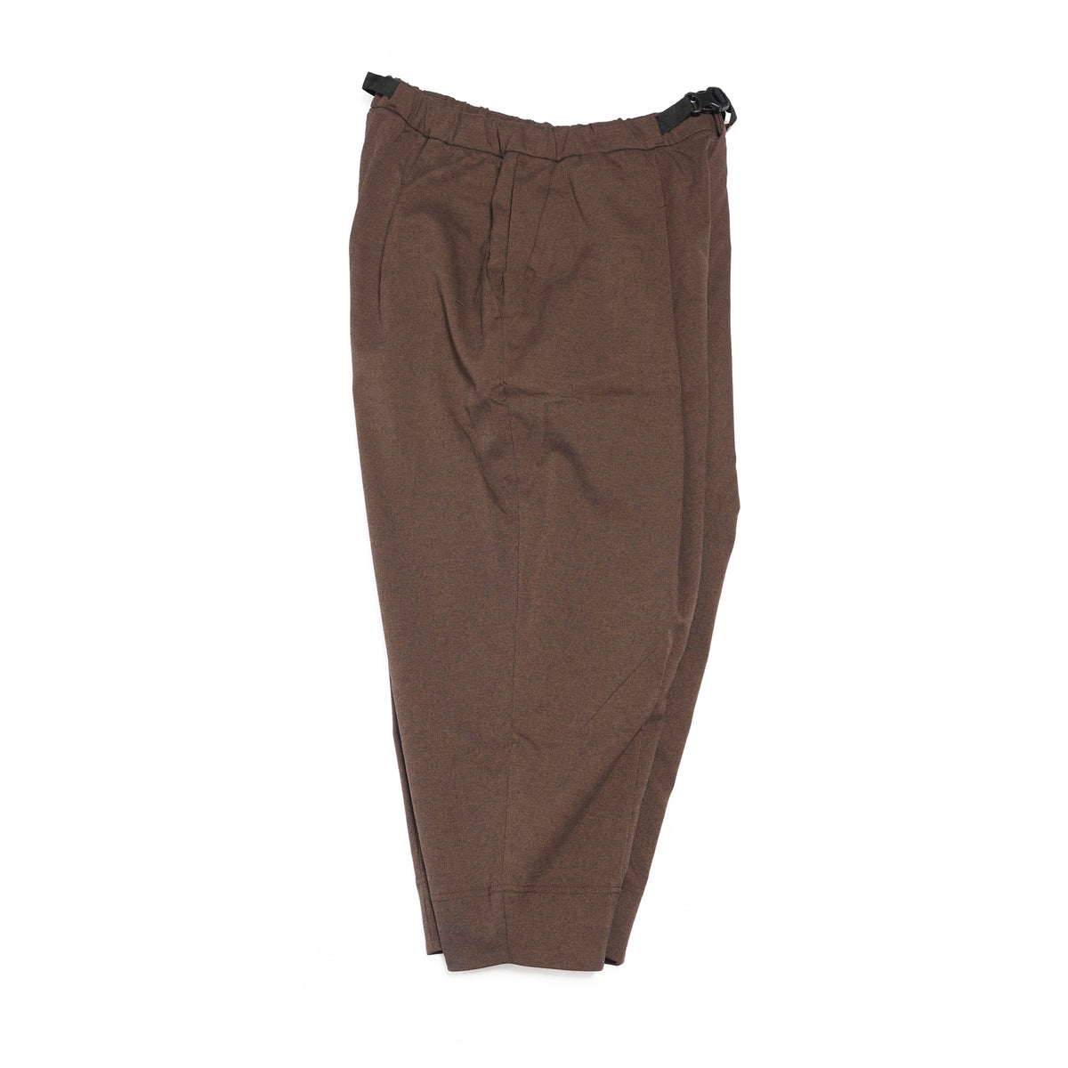 Tech Wool Cropped Easy Pants ※Made In JAPAN – Brown | NORBIT