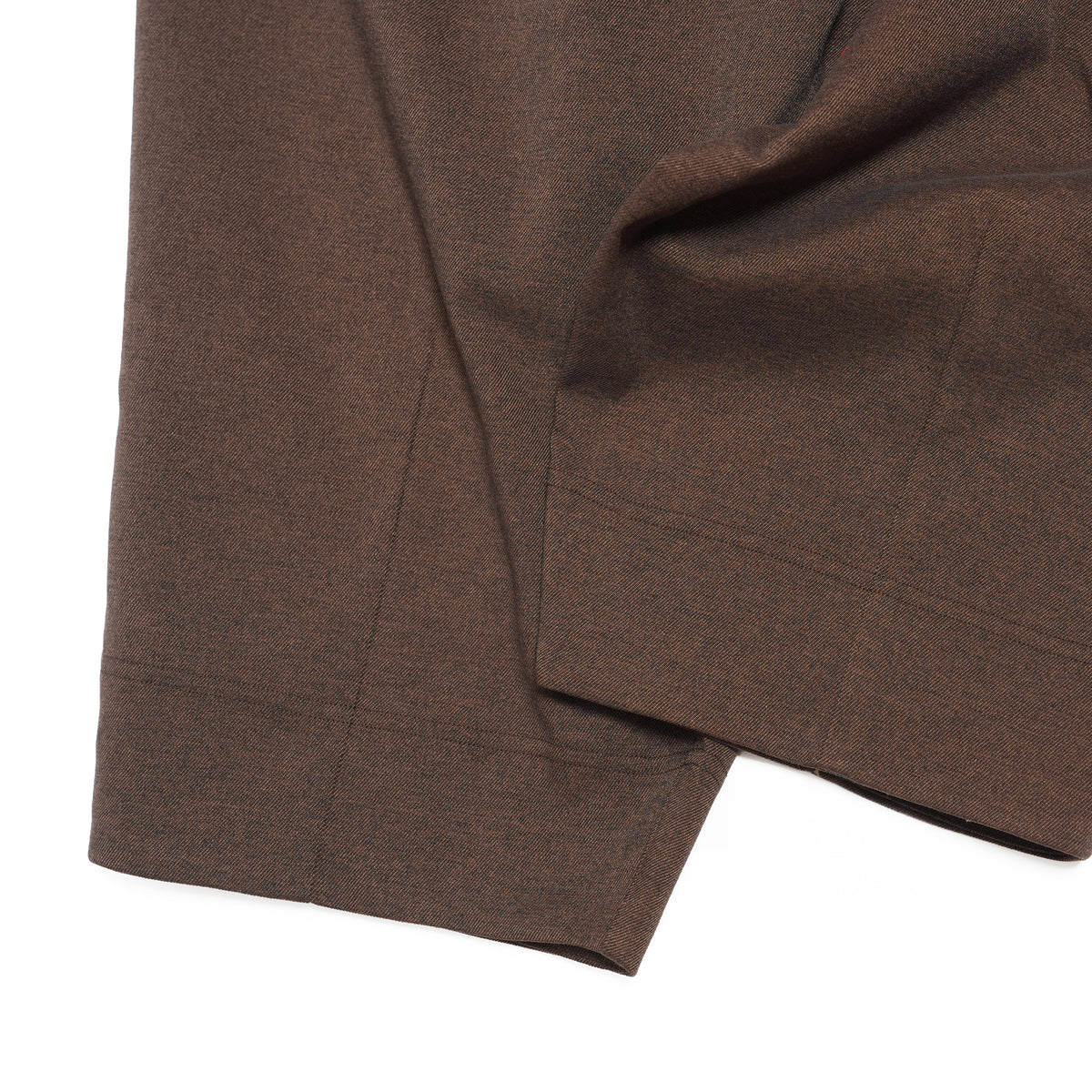 Tech Wool Cropped Easy Pants ※Made In JAPAN – Brown | NORBIT