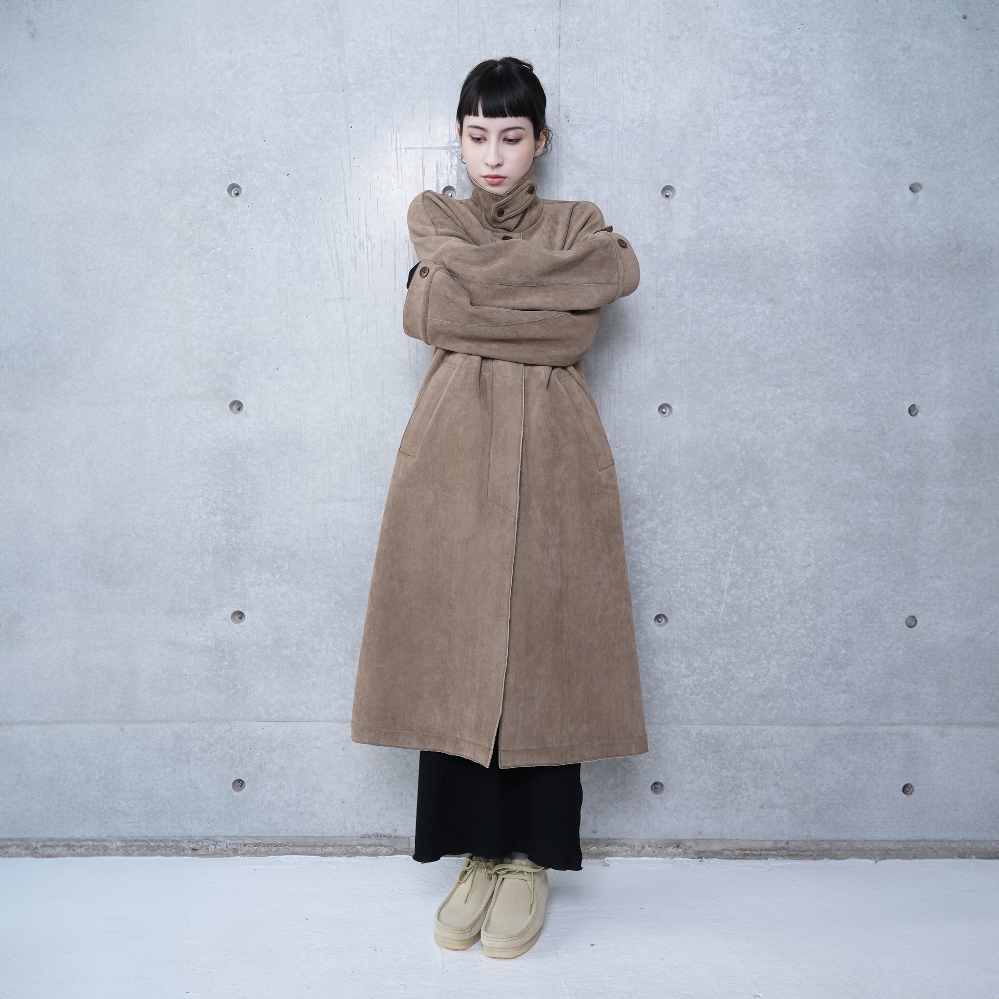 BALMACAAN COAT CHIN STRAP | Color_Khaki | No_252-425_khaki【CaRouseLamBRa_ケラウズランブラ】