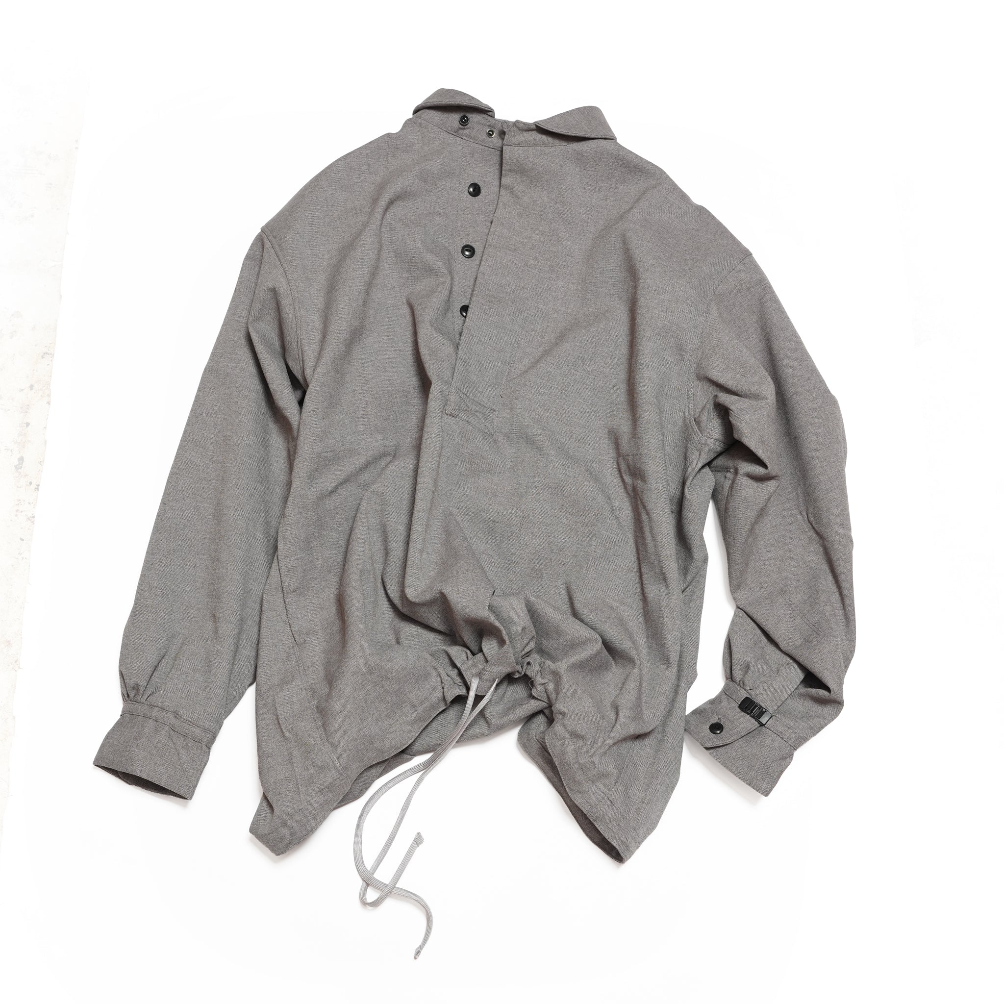 Tech Wool Pullover Shirts ※Made In JAPAN – Gray | NORBIT